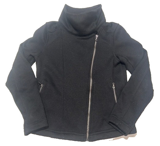 Old Navy Active Women’s Moto Asymmetrical Zip Jacket Soft Fleece Black – Size XS