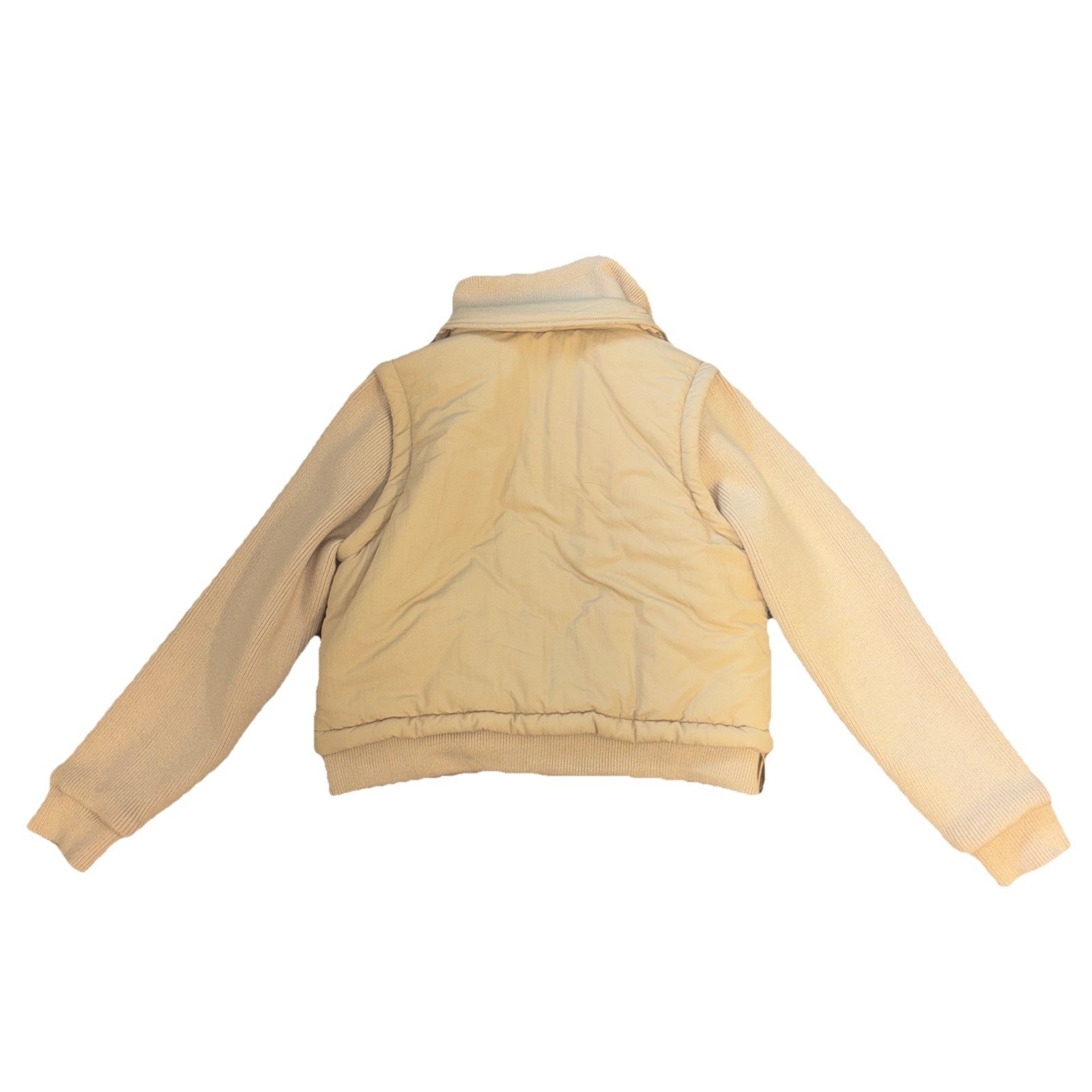 BLANKNYC Sz M Coat Jacket Moto Beige Naturals Boho Layered Pockets Zipper Button