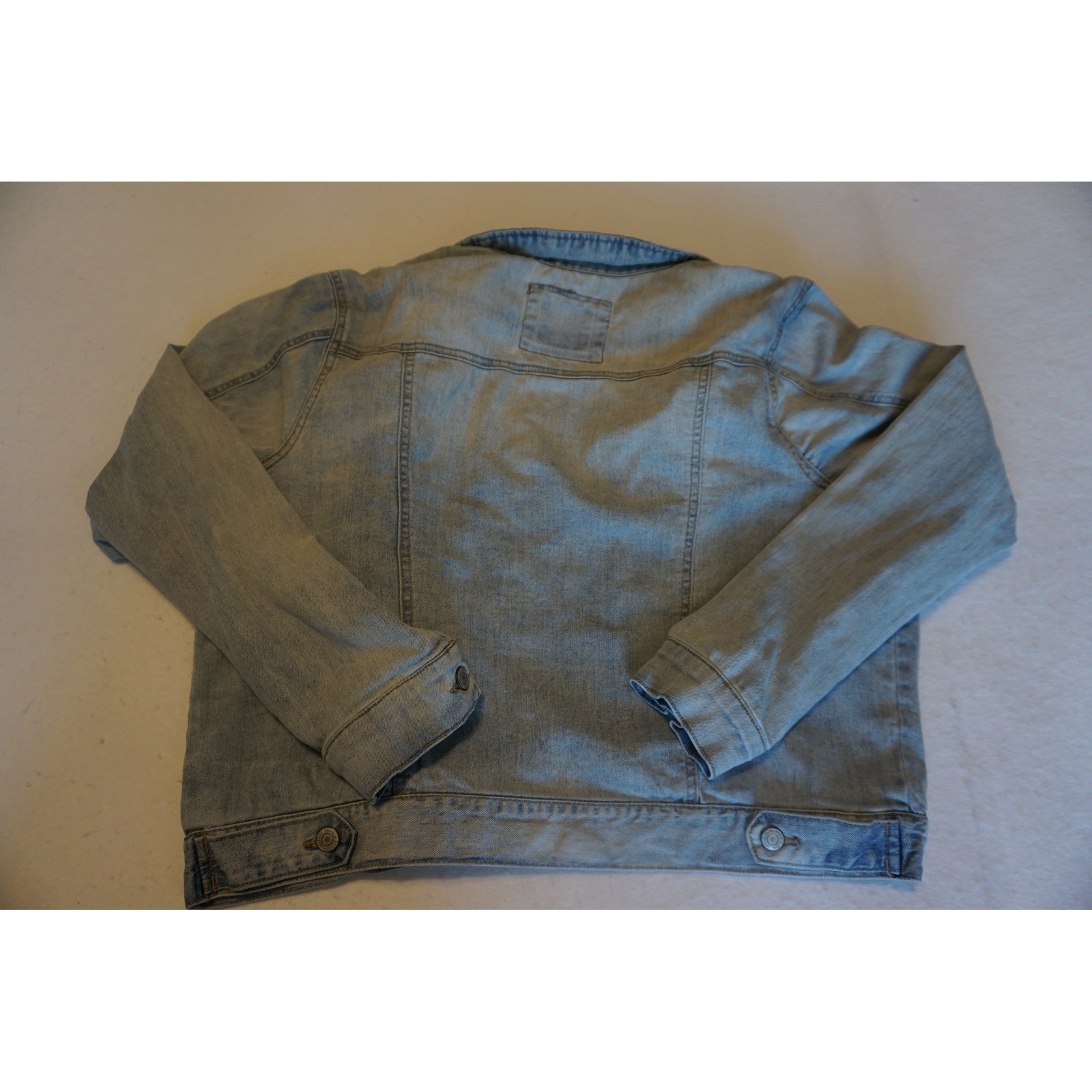 Mudd Womens Light Wash Distressed Denim Jacket Blue Jean XL KC.688