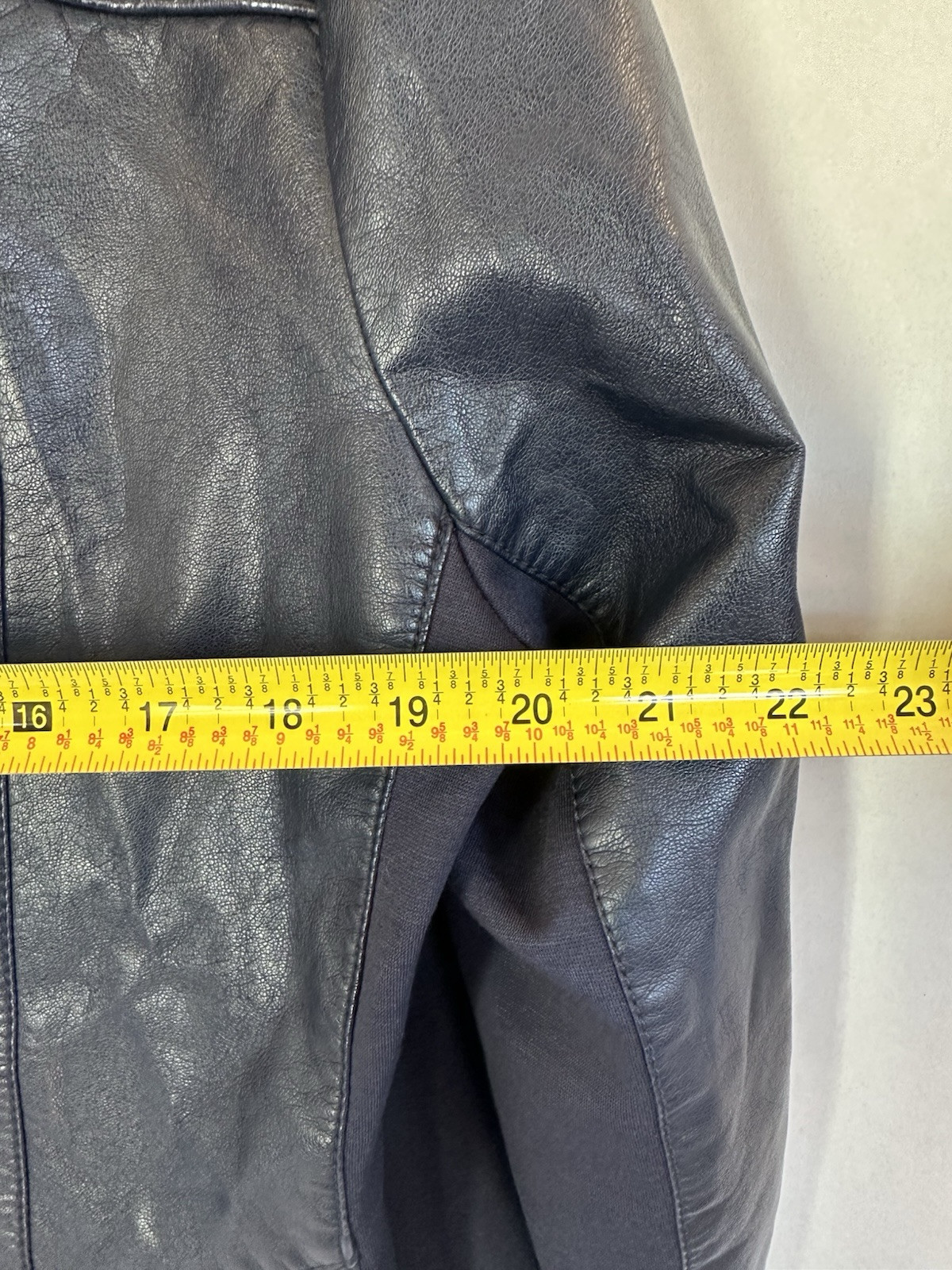 Kenneth Cole Reaction Moto Jacket Navy XL Stretch Faux Leather Designer Sturgis