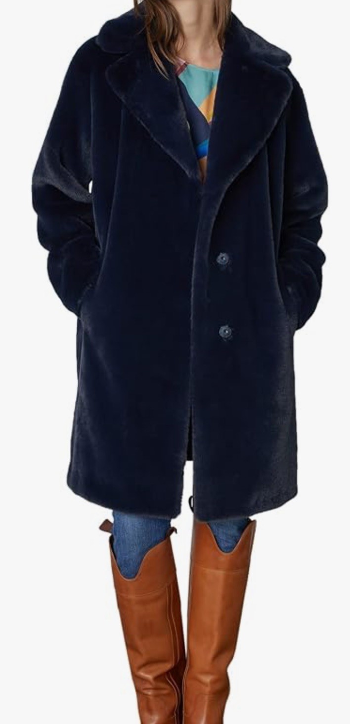 Velvet by Graham & Spencer Women’s Evalyn Lux Faux Fur Overcoat XL $348