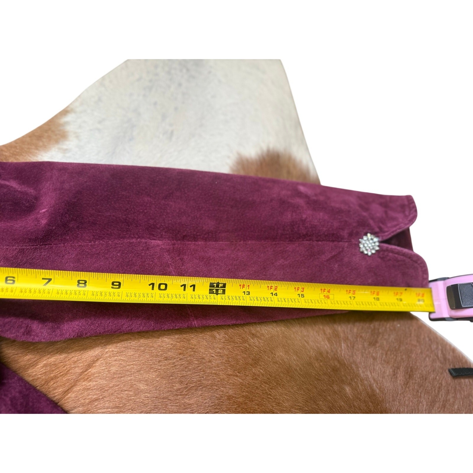 Live a little 100% Leather Suede Jacket (Plum/Purple) Size PL