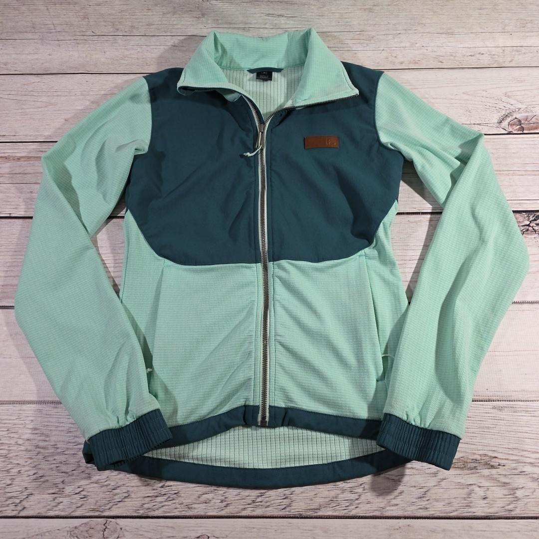 Flylow Womens Carla Jacket XS Full-Zip Fleece Green Ski Snowboard Outdoor