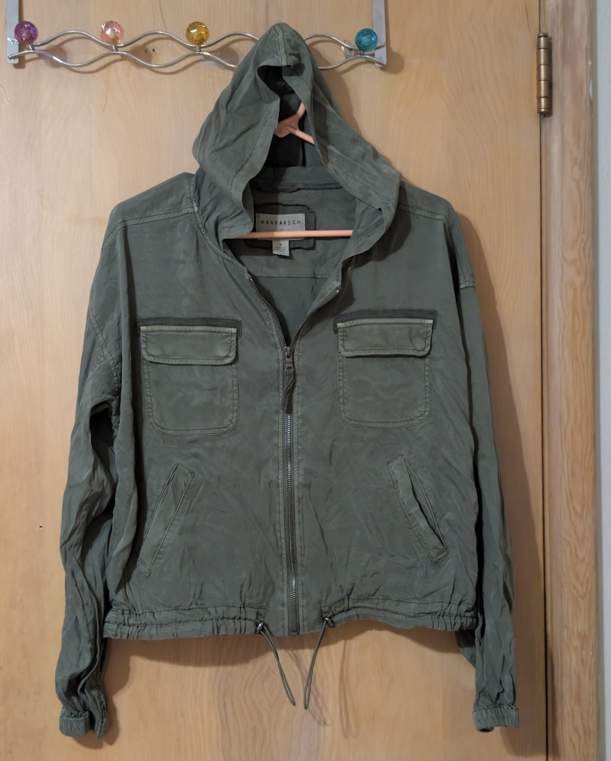 Marrakech Women’s Green Hooded Full Zip Jacket M Short Style 50421RIE-SB