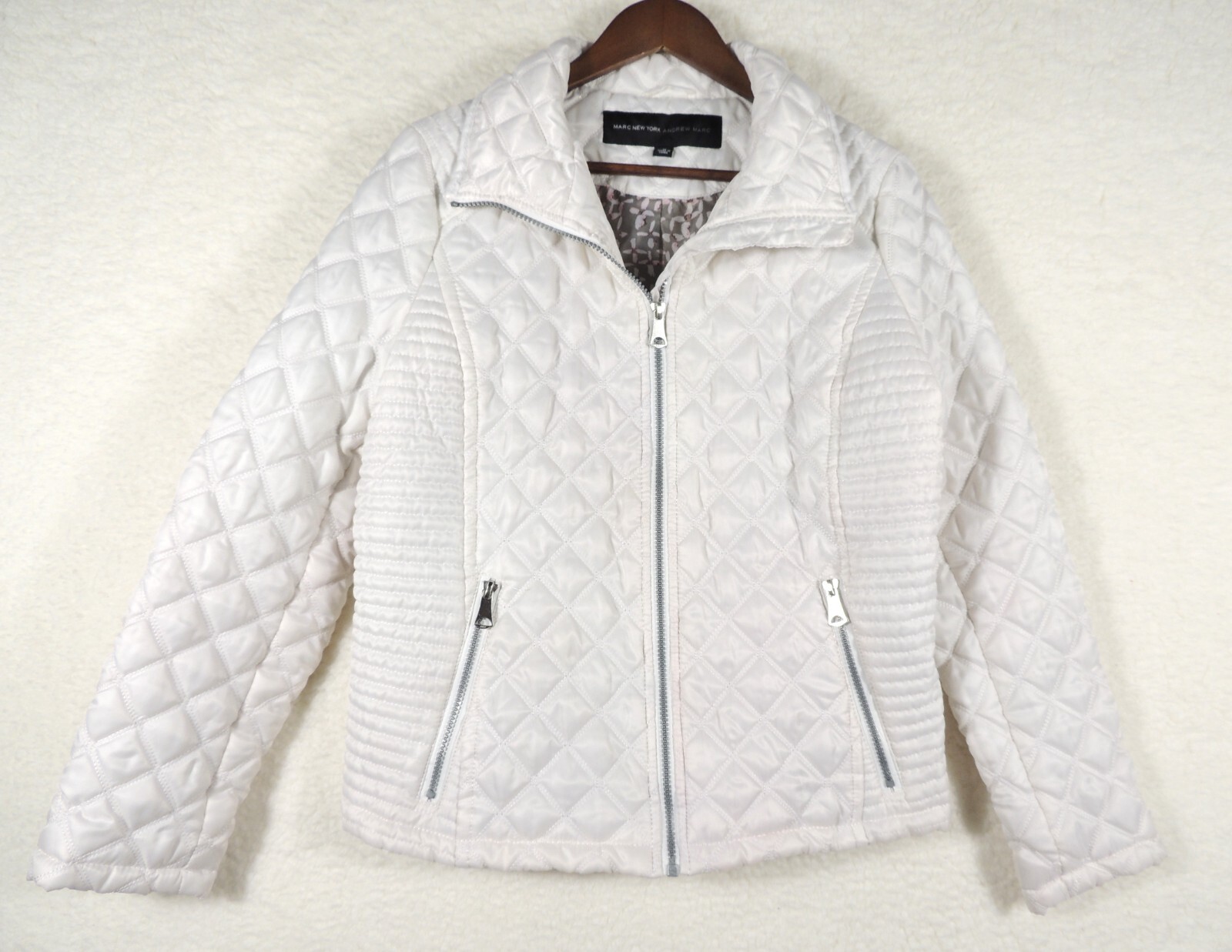 Marc New York Andrew Marc Women MEDIUM MWHT17005 Coat Polyester Jacket WHITE