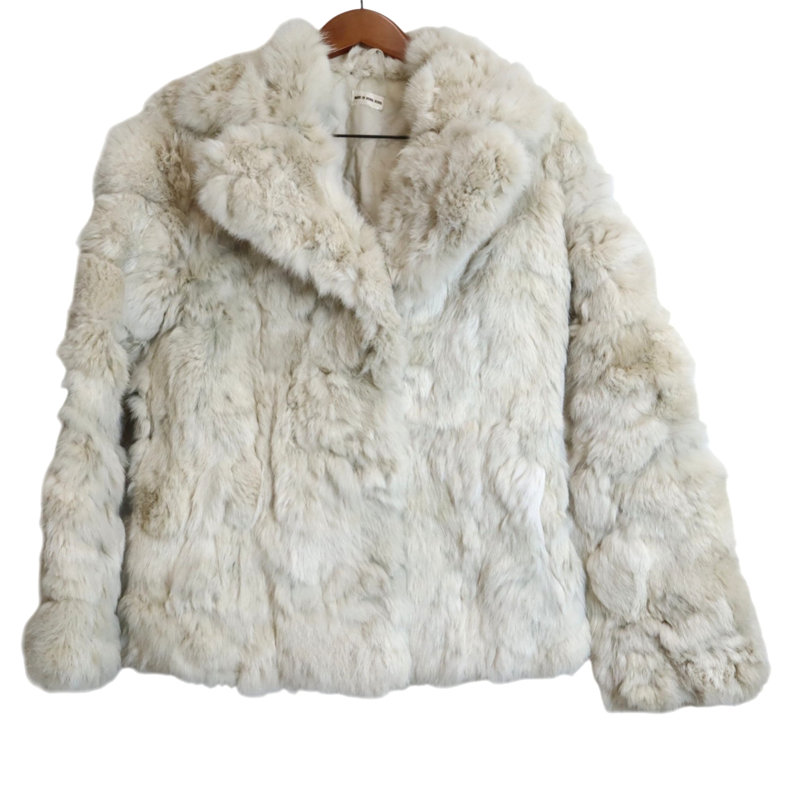 Vintage Genuine Rabbit Fur Coat Jacket Hong Kong 1960s Women’s Medium