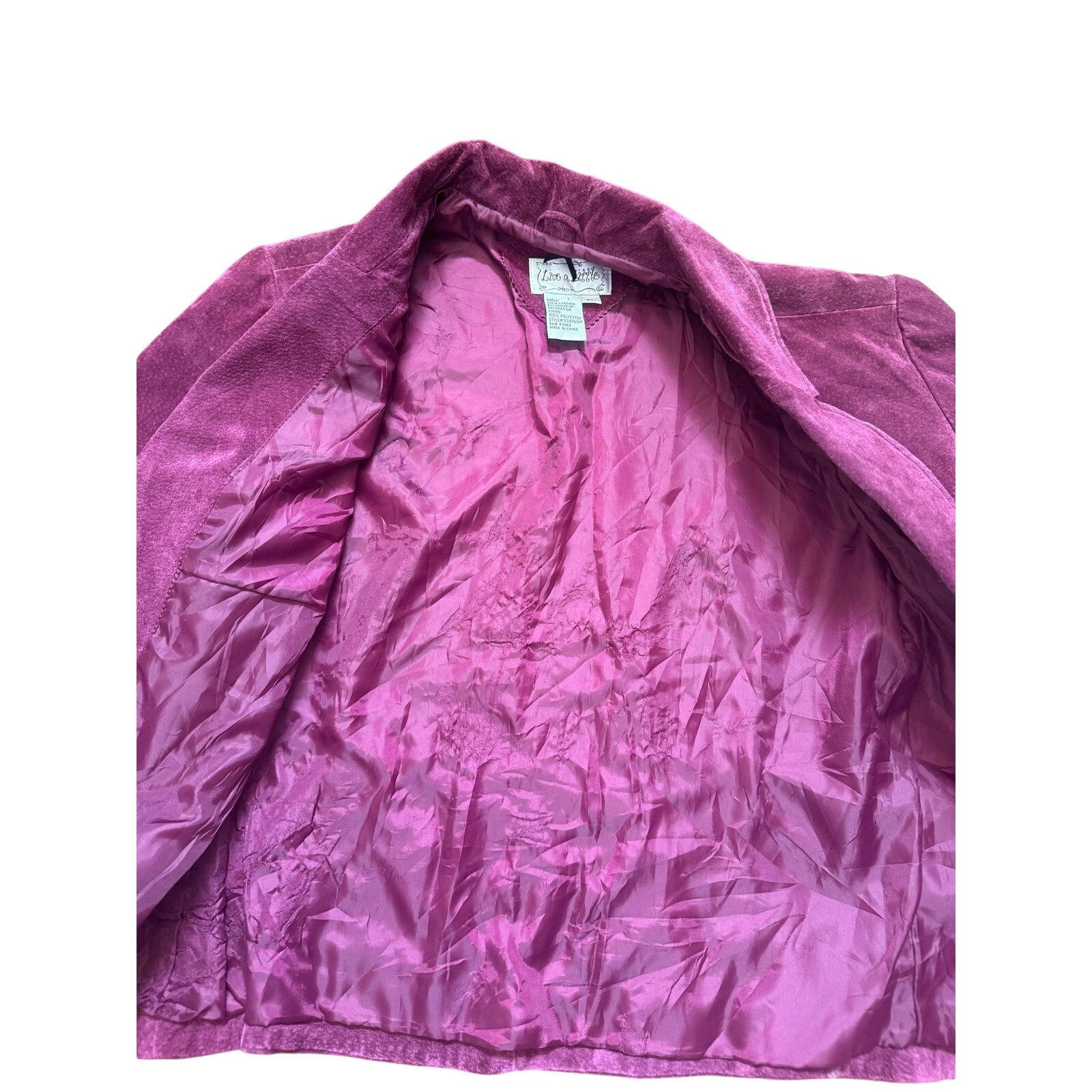 Live a little 100% Leather Suede Jacket (Plum/Purple) Size PL