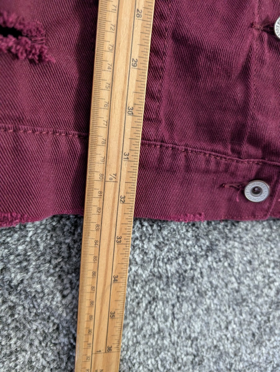 Cherry Koko Women’s Burgundy Cotton Jacket 32in Length Size 6 Casual Outerwear
