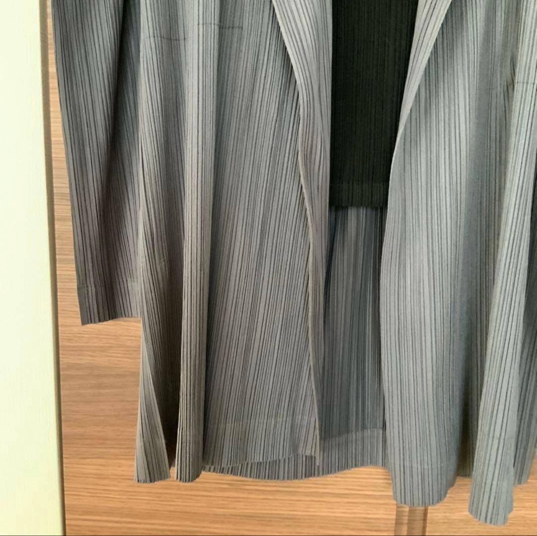 USED ISSEY MIYAKE JACKET, PLEATS PLEASE, GRAY GOOD