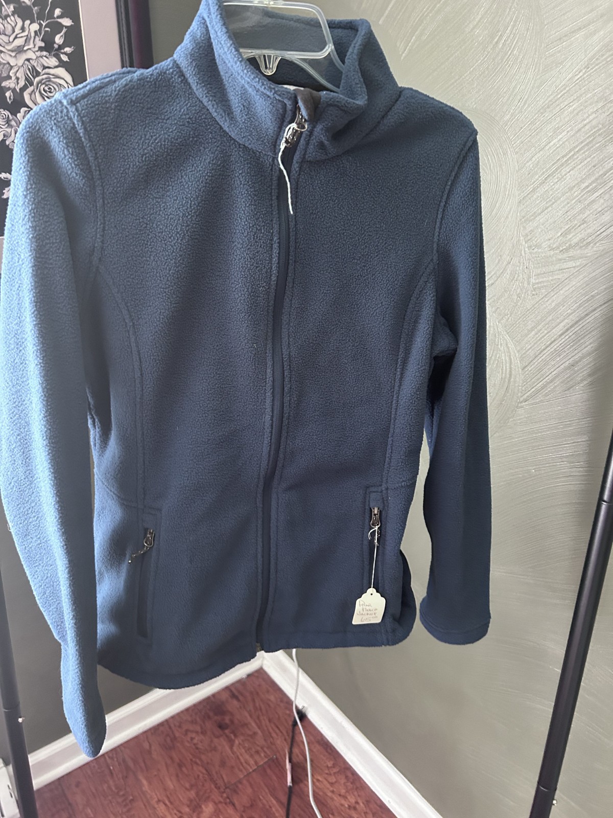 Port Authority Blue Fleece Zip Up Jacket Women’s Size Small S Soft Warm NWOT