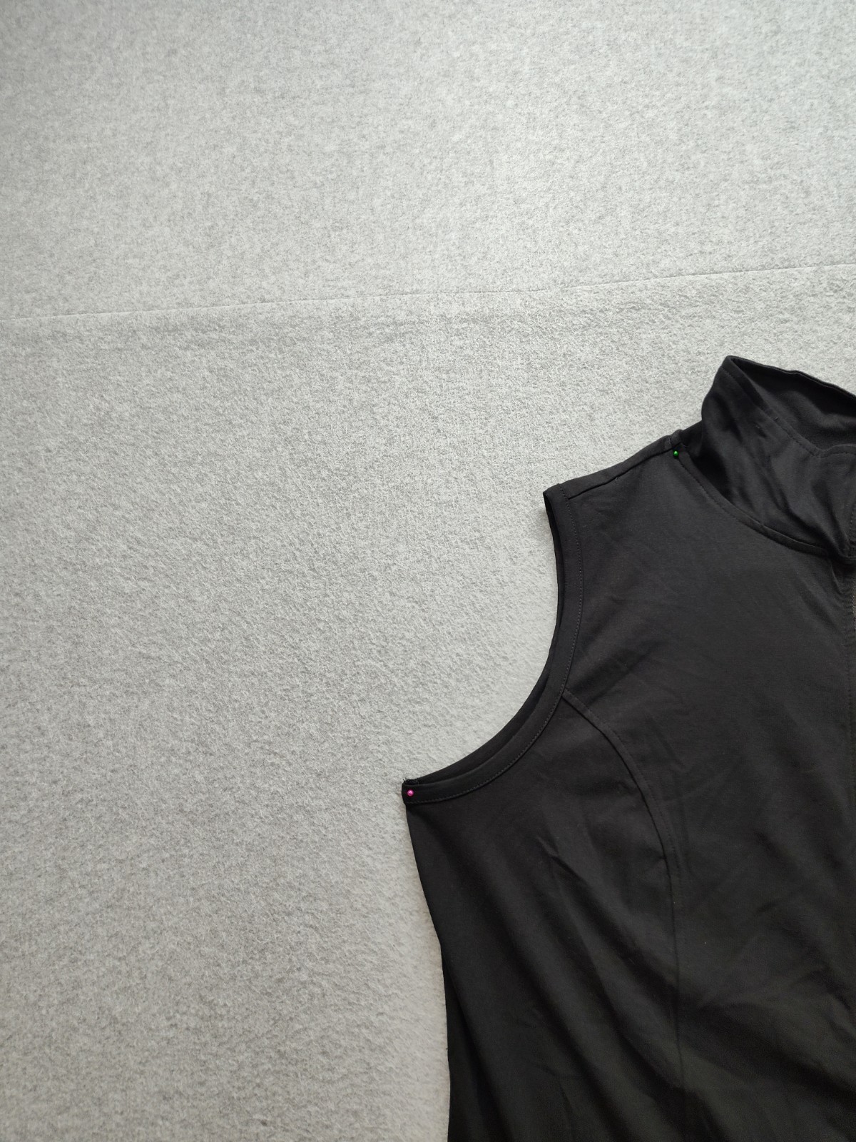 Suprema Studio Women Vest Jacket 0X Black Sleeveless Full Zip Casual Activewear