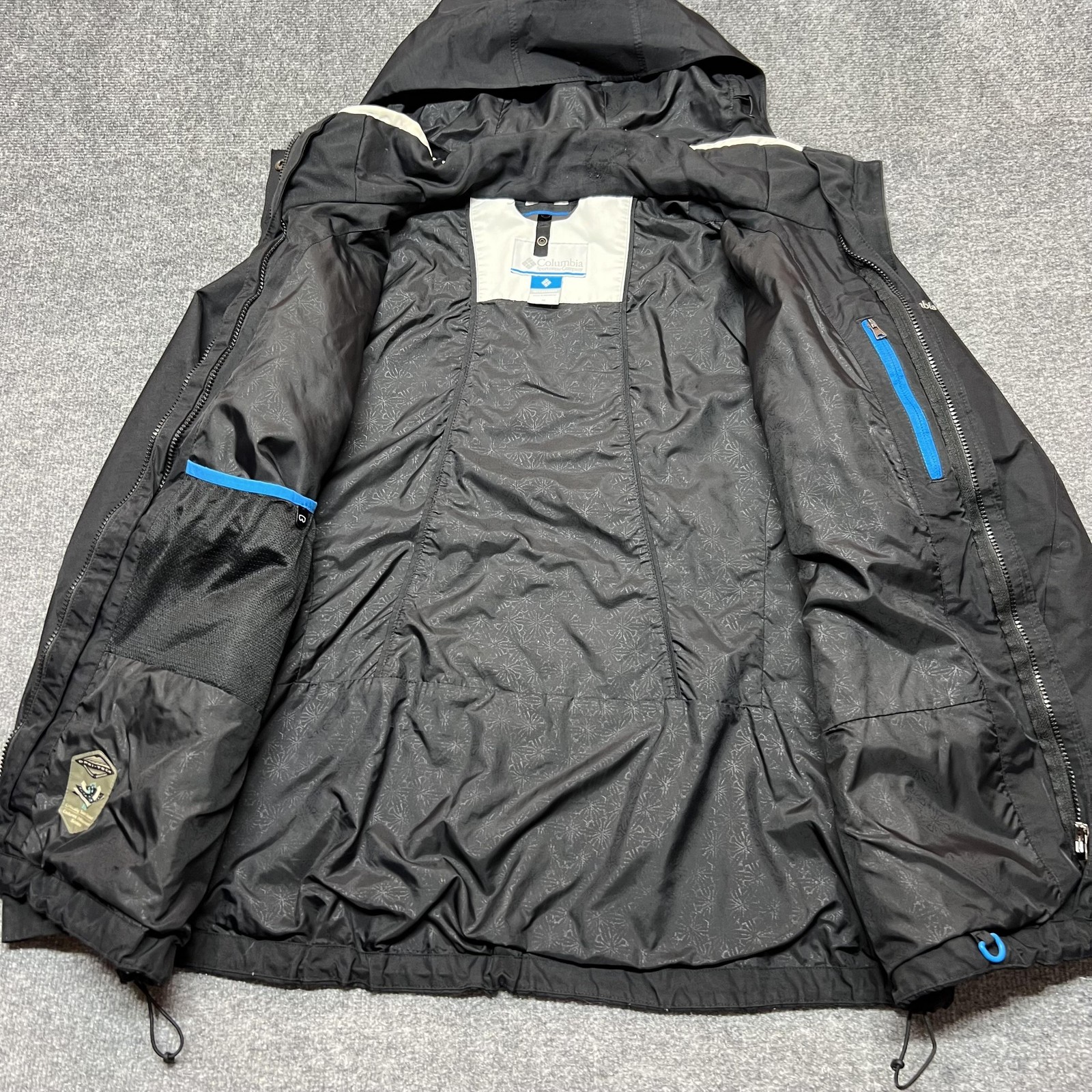 Columbia Bugaboo Interchange Jacket Womens 1X Black Omni-Tech Hooded Ski