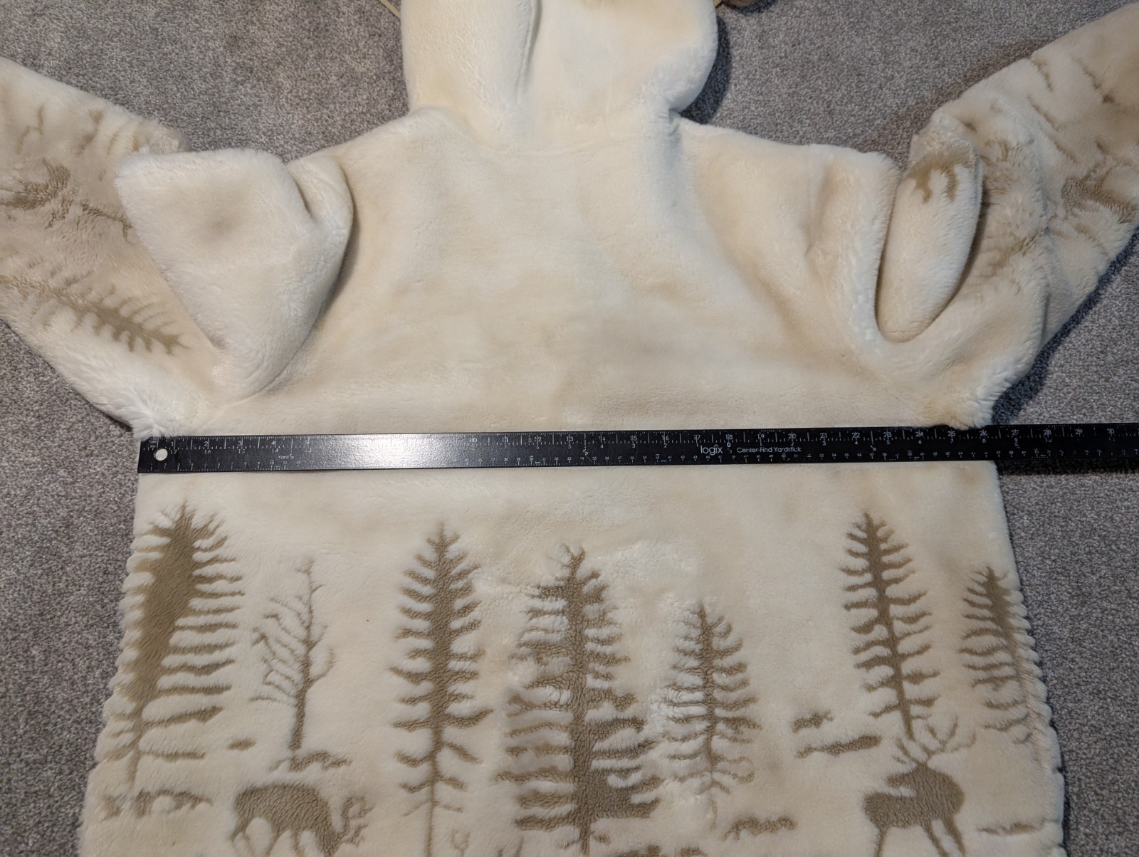 Northern Sun Coat Womens XL Deer Forest Satin Lined Faux Fur Hood Vintage Jacket