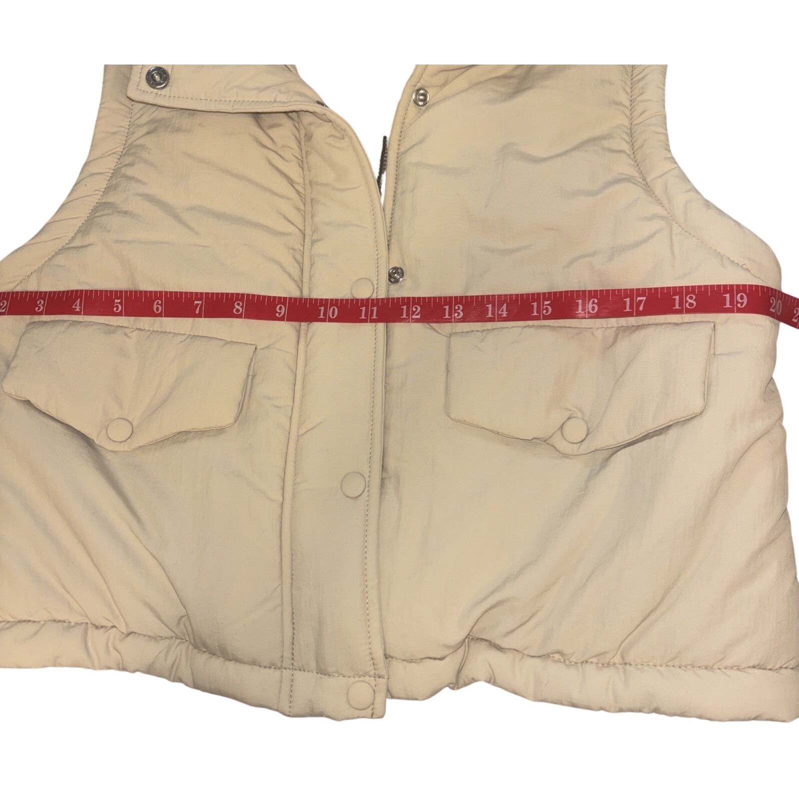 BLANKNYC Sz M Coat Jacket Moto Beige Naturals Boho Layered Pockets Zipper Button