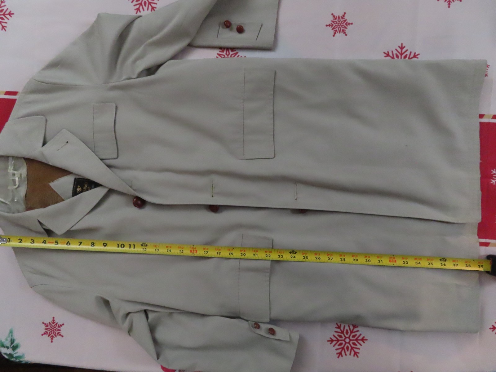 Foreman&Clark Royal Fabric Guild Label All Weather Coat Water Repellent Women 34