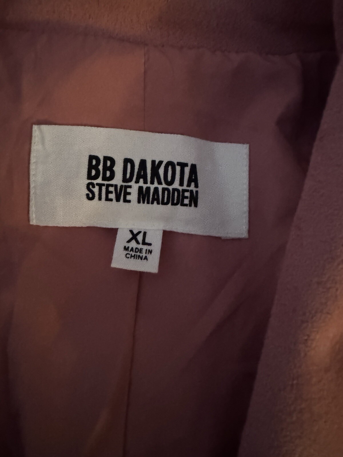 BB Dakota Steve Madden Women Faux Suede Moto Jacket Fashion Staple SZ XLarge