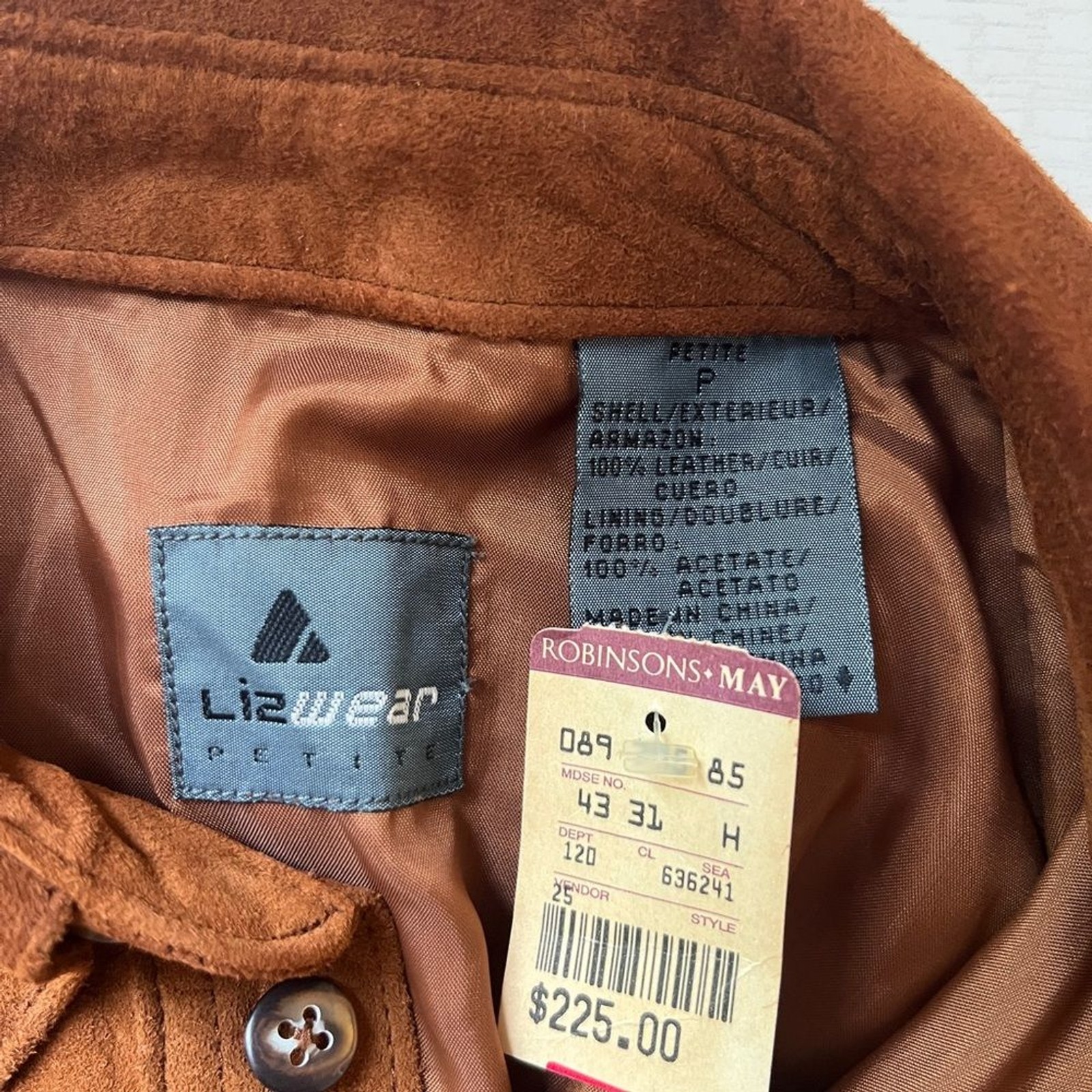 Lizwear 90s Fringe Leather Western Festival Suede Cowgirl Jacket Small Petite