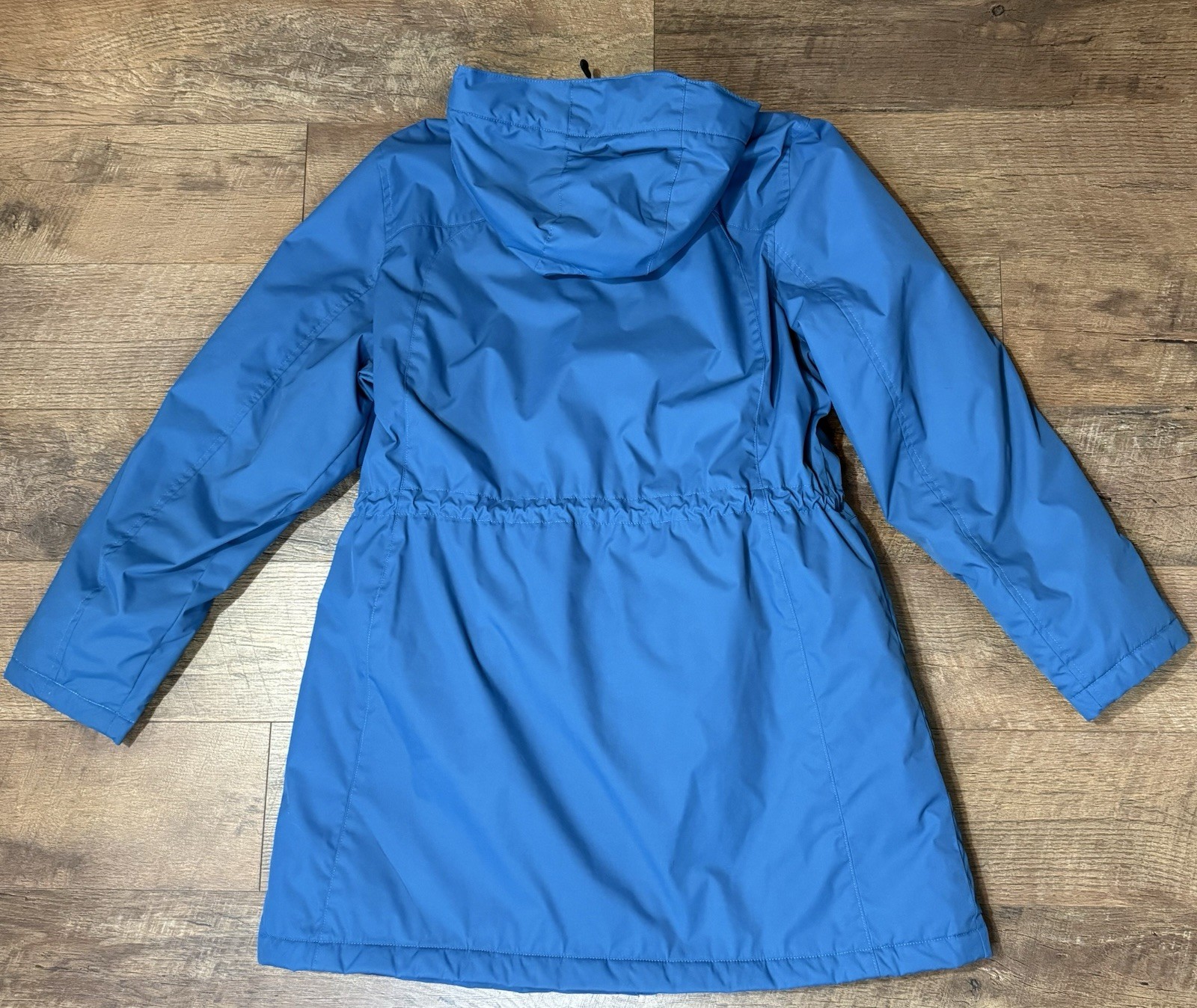 LL BEAN Women’s Winter Warmer Coat Blue Parka Hooded/Drawstring#271139 Sz XL-EUC