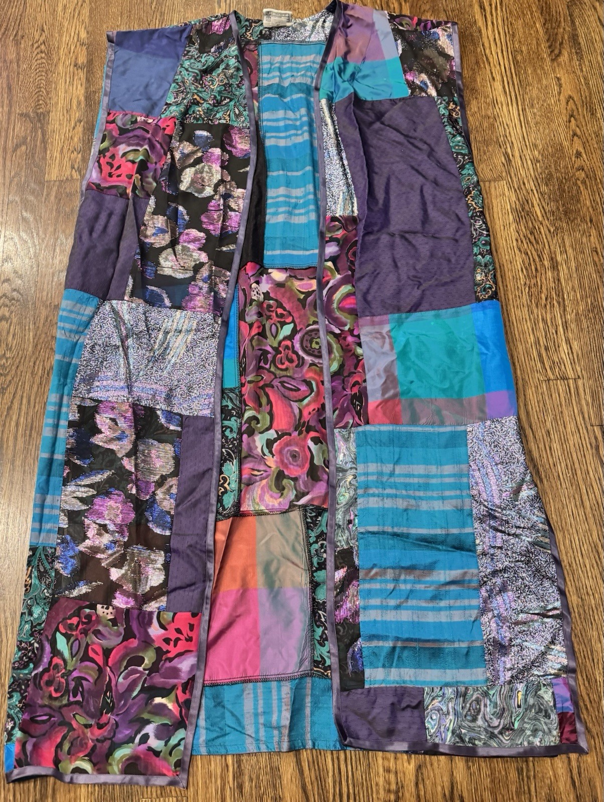 Maggie Shepherd Australia Patchwork Swing Jacket – Multi Color Size Large