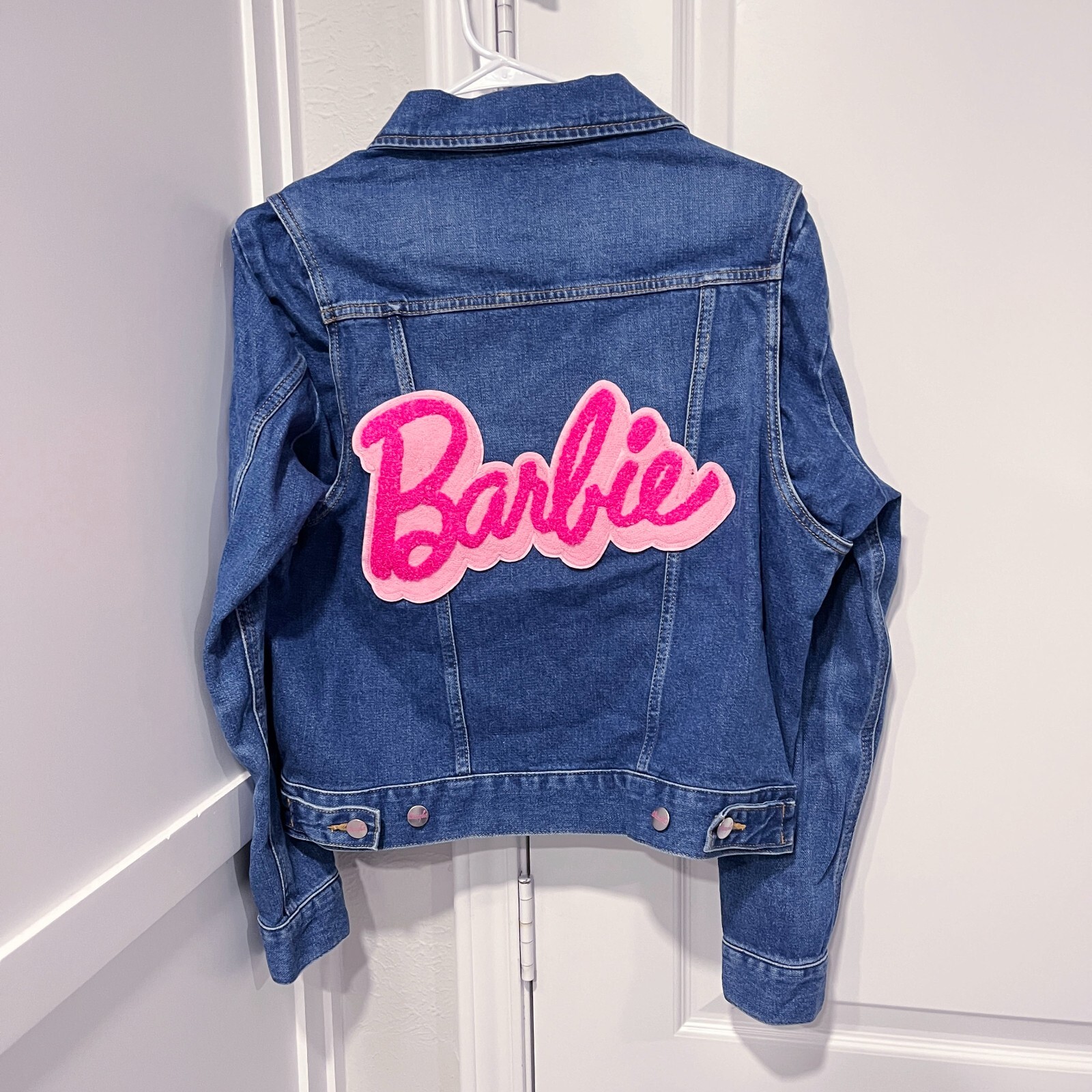 Wrangler Barbie Denim Jacket Womens XS Blue Jean Full Zip