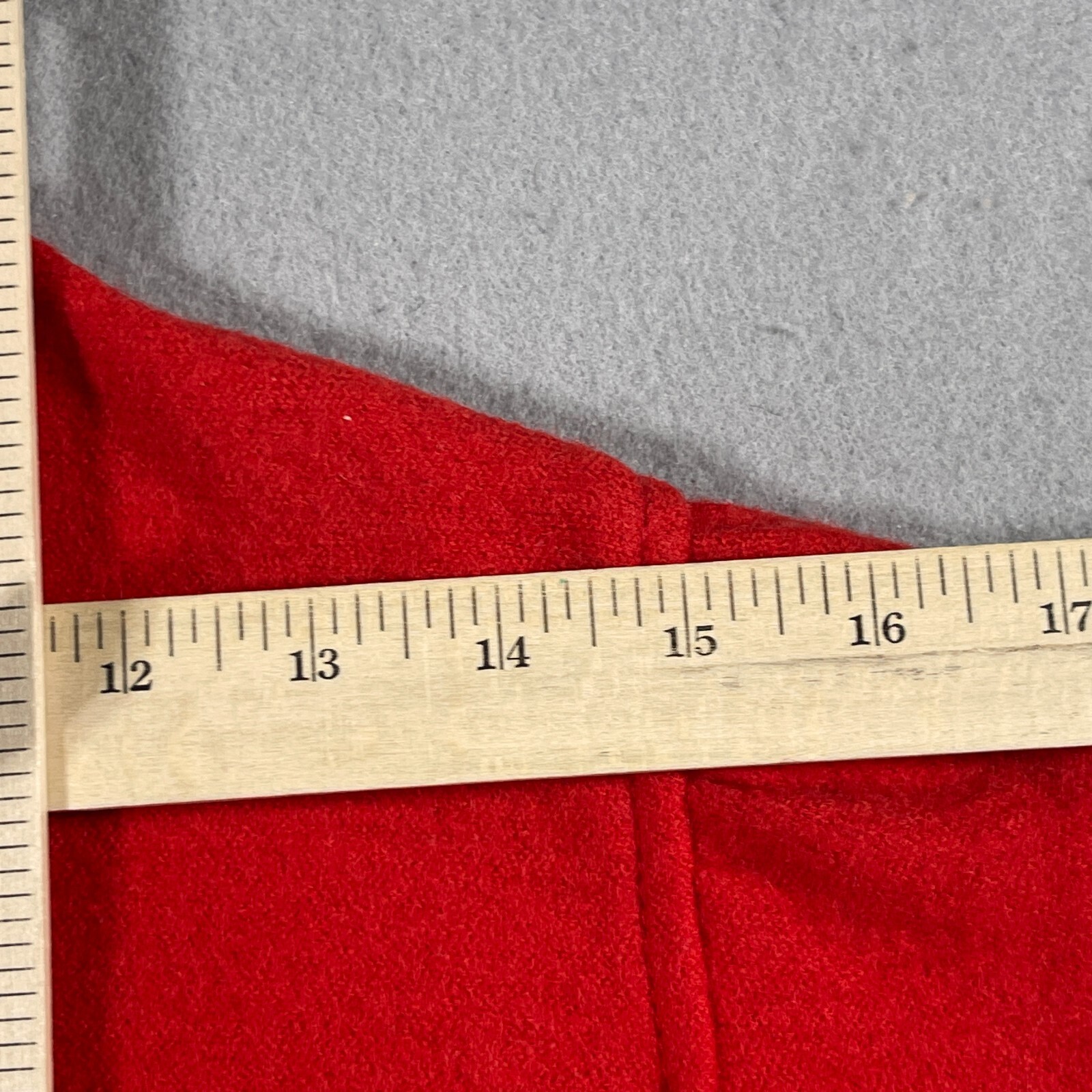 Vintage European Wool Cardigan Women US 8 Red Button Front Knit Classic Cozy