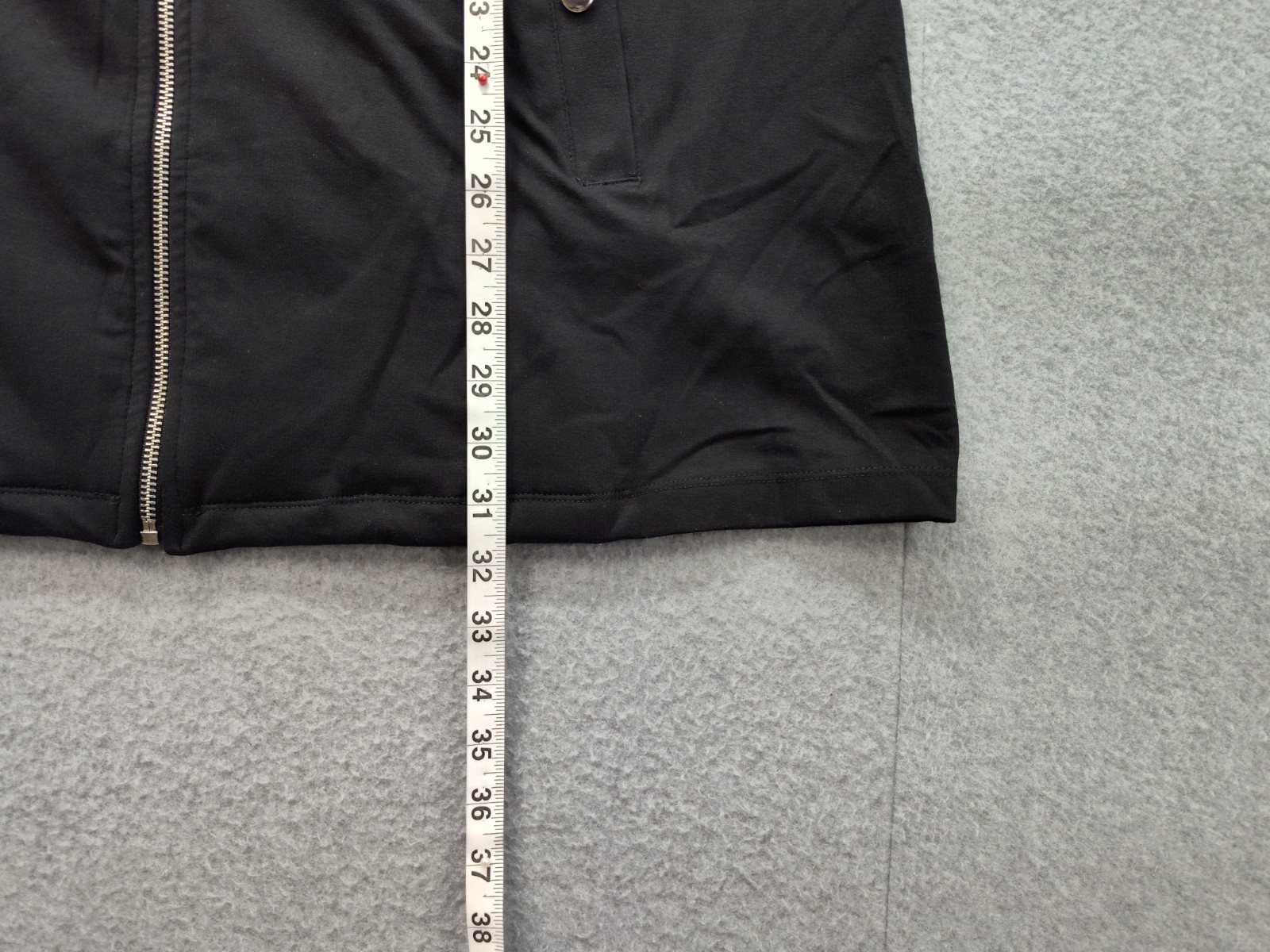 Suprema Studio Women Vest Jacket 0X Black Sleeveless Full Zip Casual Activewear