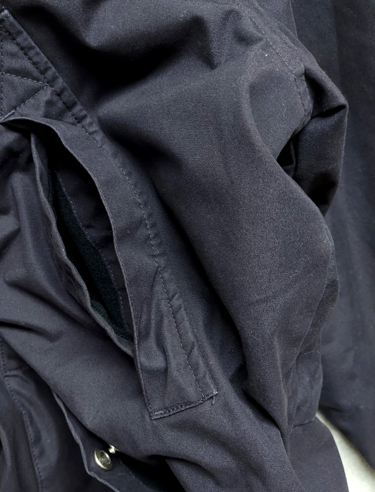 Eddie Bauer Jacket Womens M Hooded Zip Snap Quilted Lined Parka Coat Warm Blue