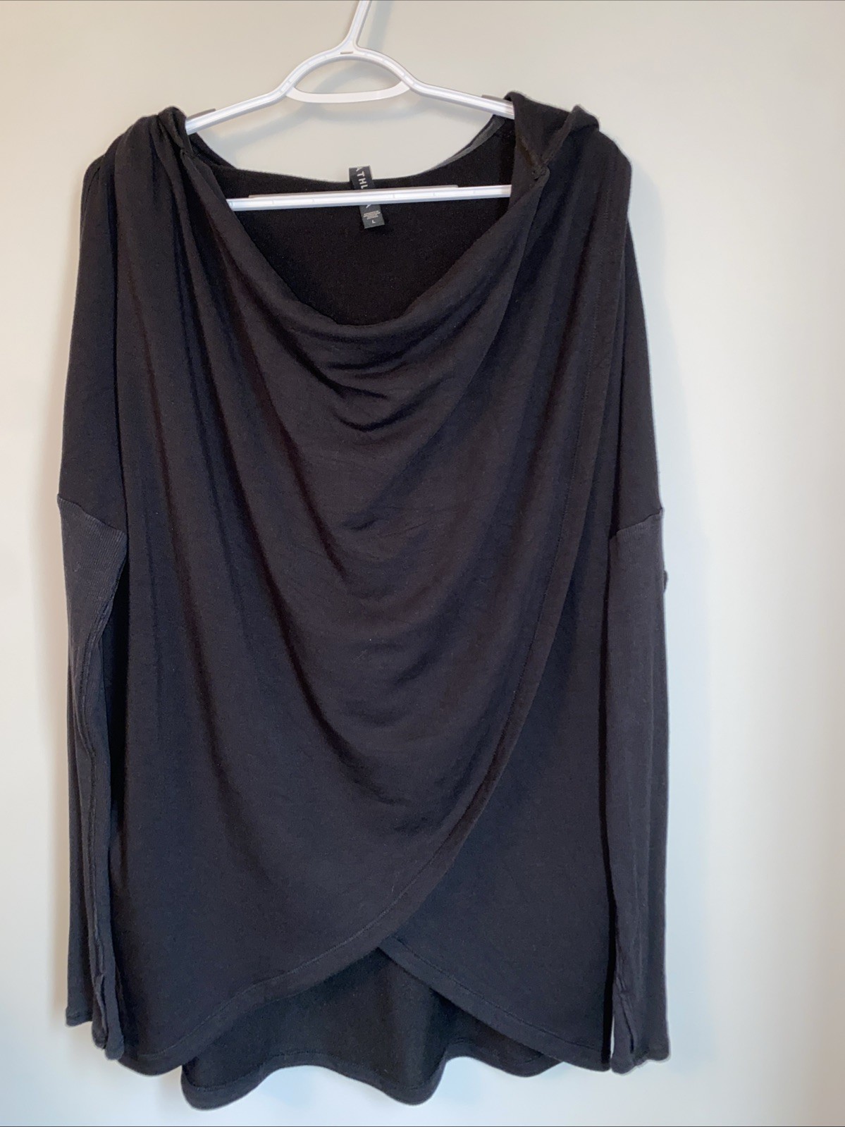 Athleta Women’s Hoodie Purana Wrap Draped Pullover Modal Blend Size L