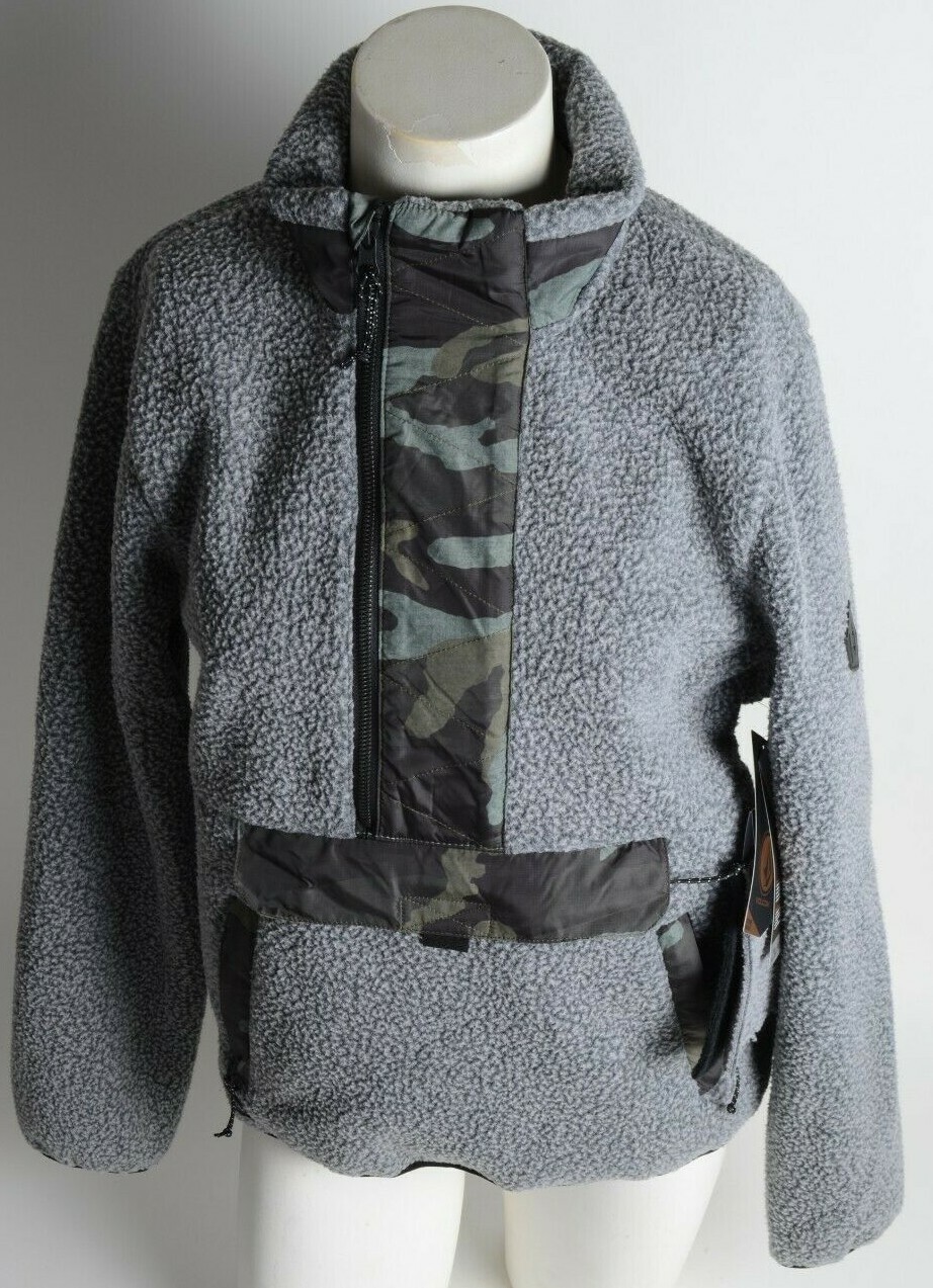2021 NWT WOMENS VOLCOM POLARTEC PULLOVER JACKET $185 S Dark Grey standard fit