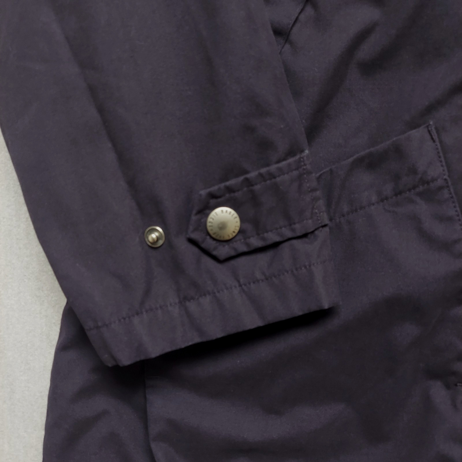 Eddie Bauer Jacket Womens M Hooded Zip Snap Quilted Lined Parka Coat Warm Blue