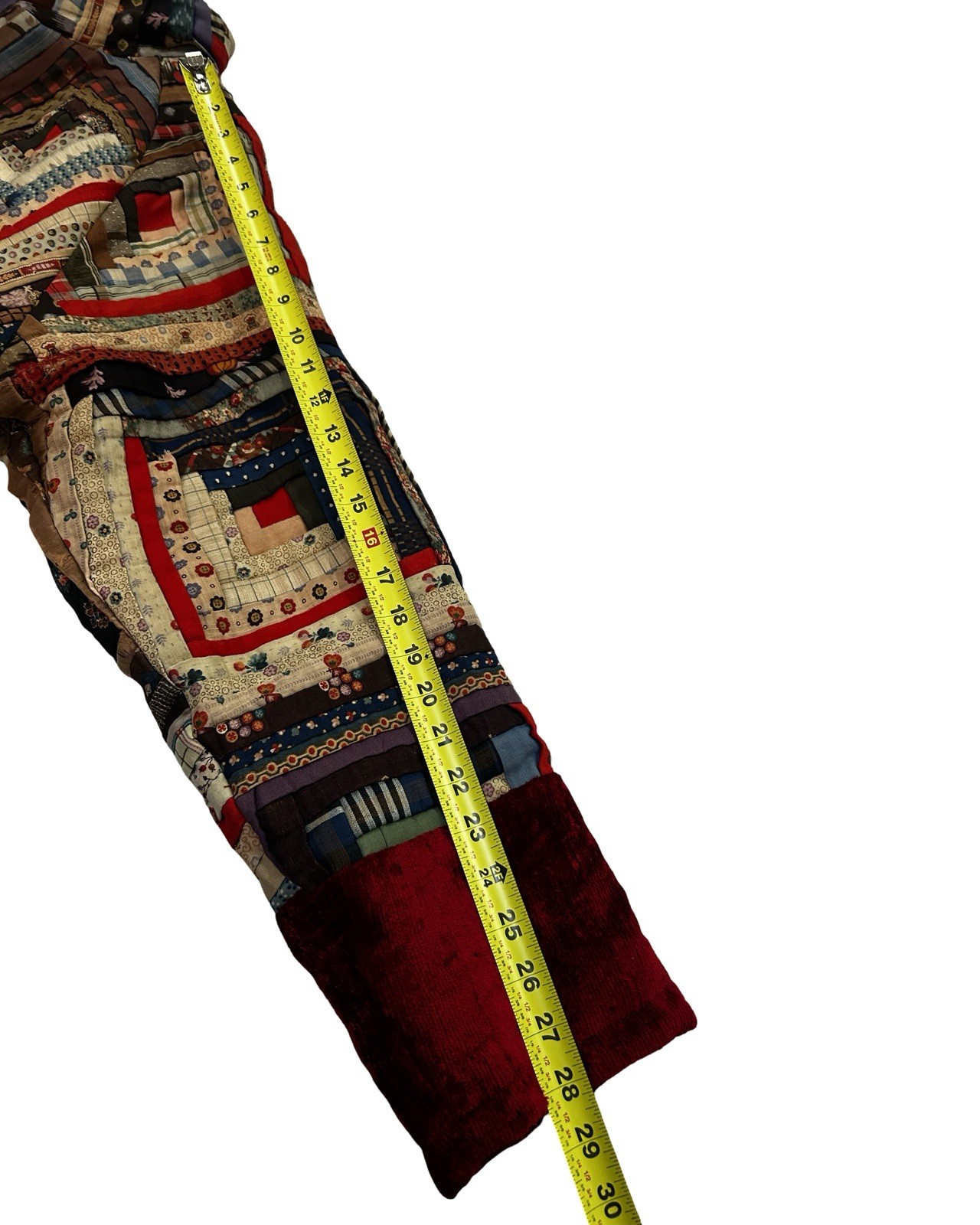 Handcrafted Vintage Log Cabin Quilt Up Cycled Long Coat Size Large NEW!!!