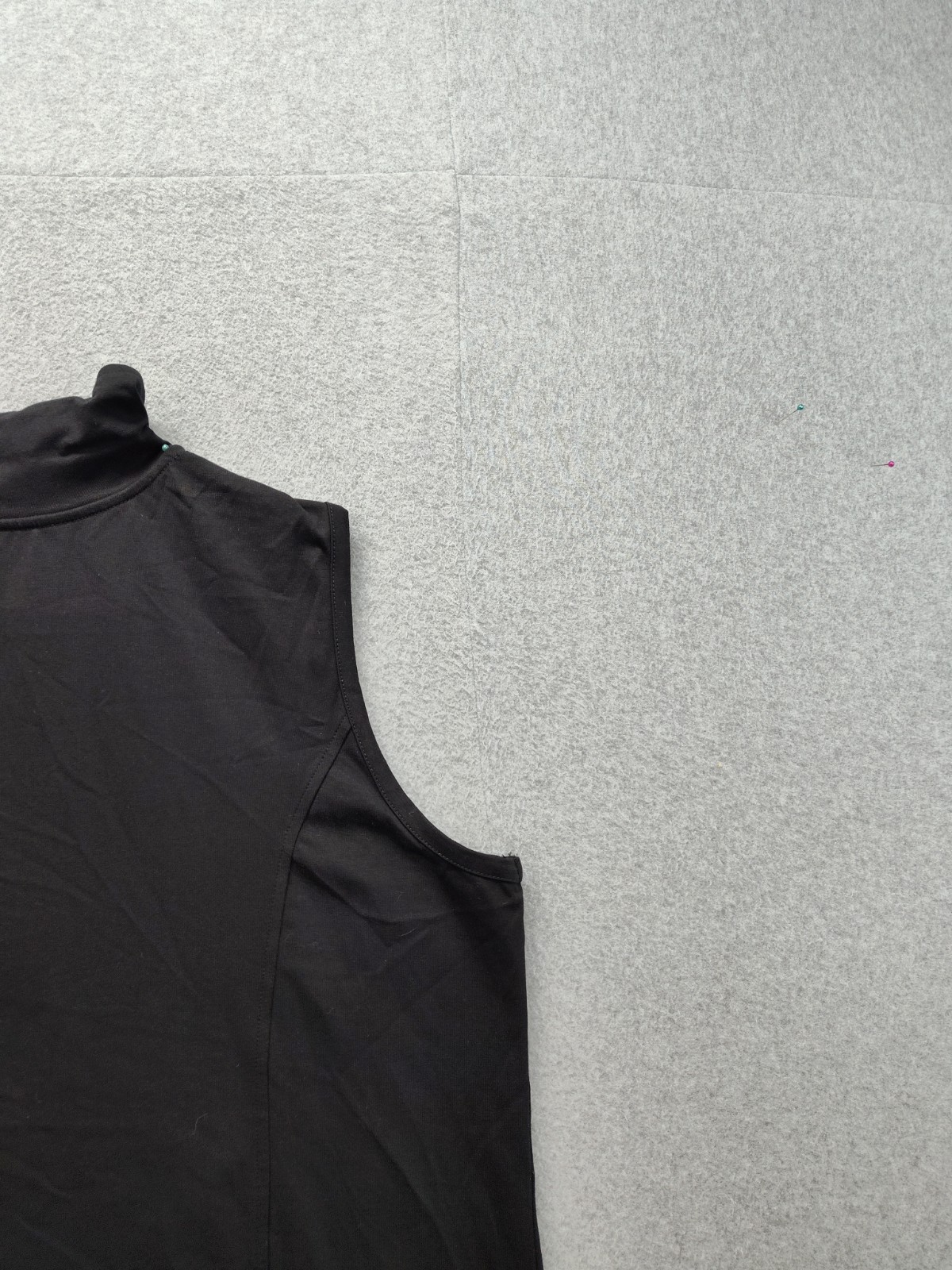 Suprema Studio Women Vest Jacket 0X Black Sleeveless Full Zip Casual Activewear
