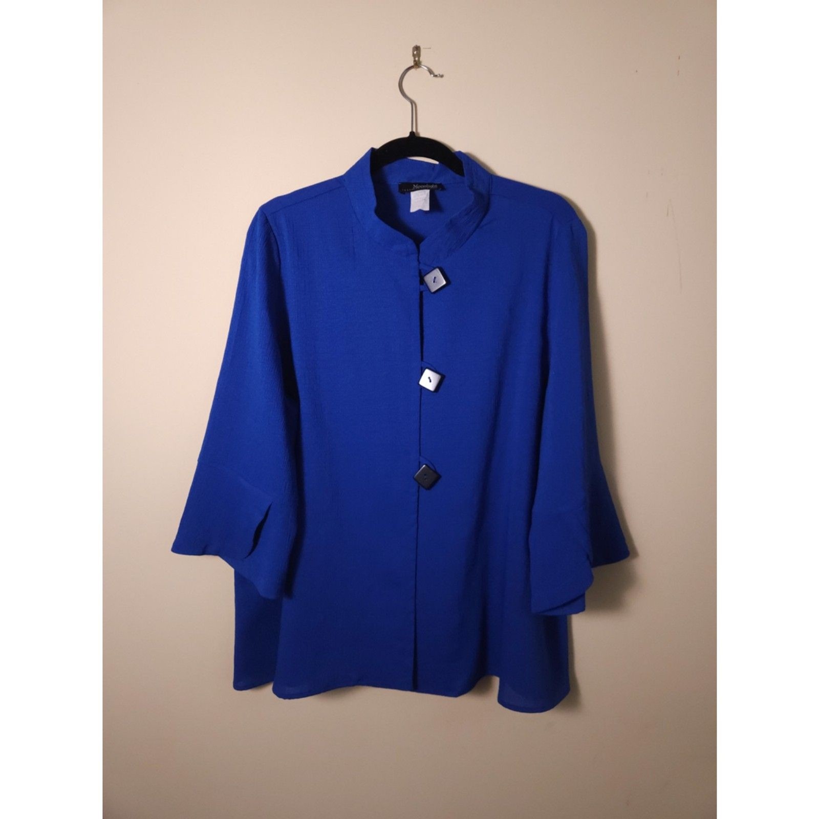 Y&S Fashion Design Moonlight Swing Jacket – Royal Blue Textured Fabric – XL