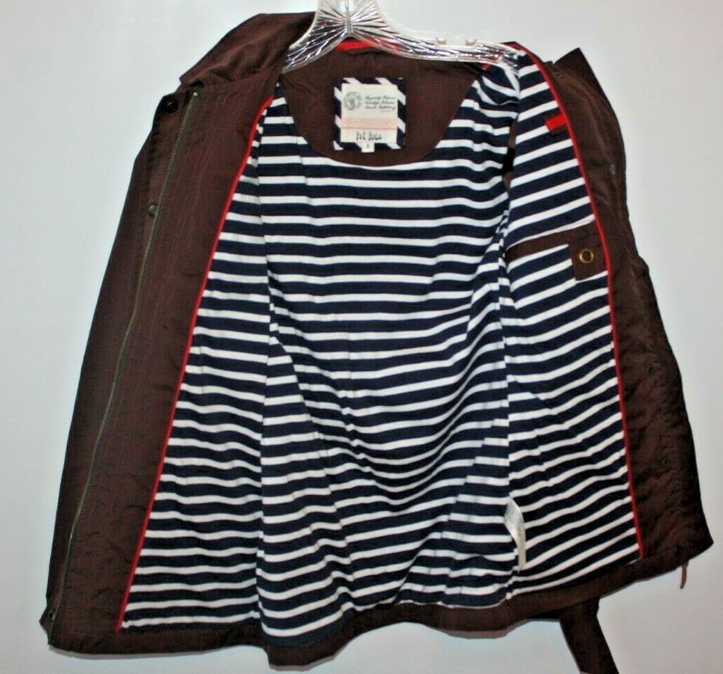 FAT FACE United Kingdom women’s Sussex Brown rain coat jacket size 8