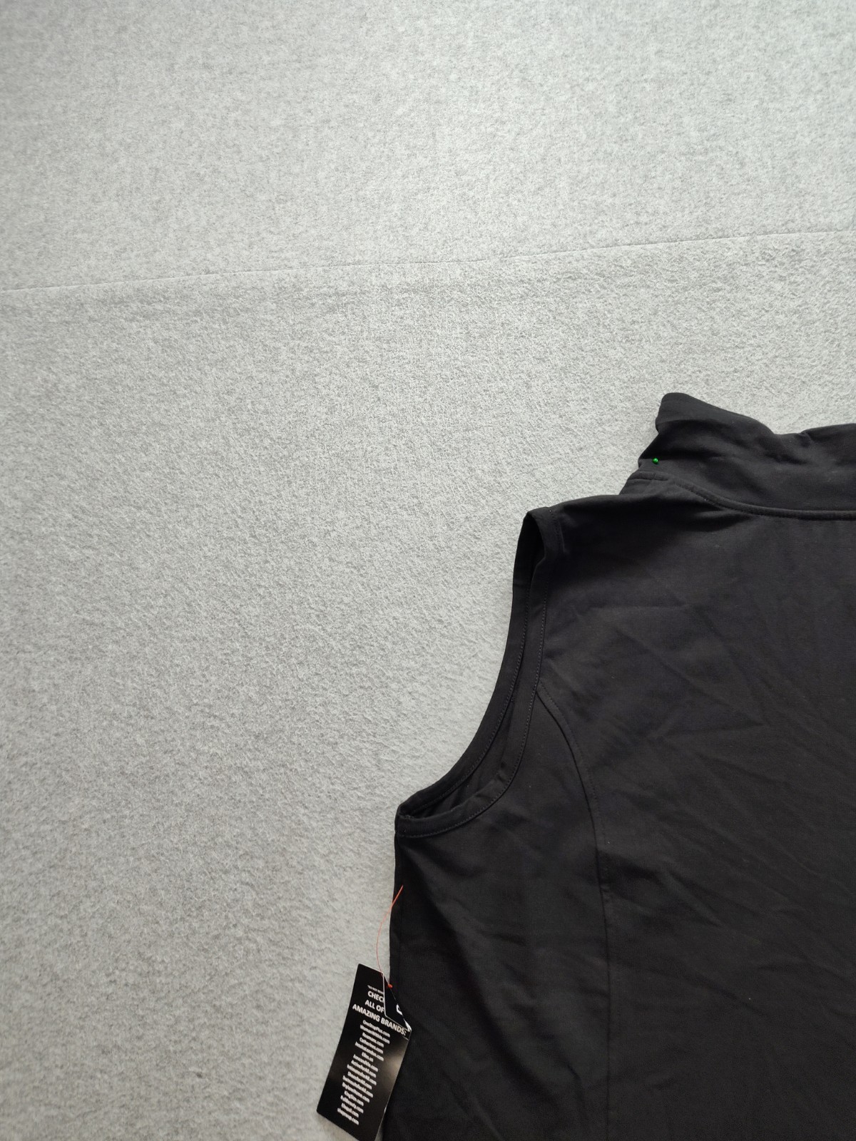 Suprema Studio Women Vest Jacket 0X Black Sleeveless Full Zip Casual Activewear