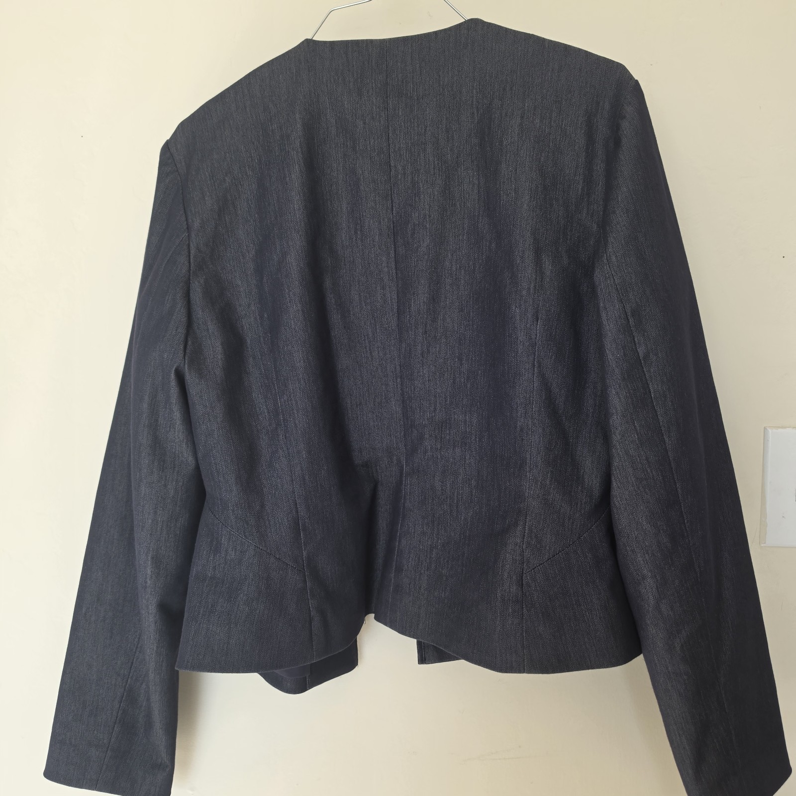 INC International Concepts Women’s Blue Full Zip Pocket Short Jacket Size 8