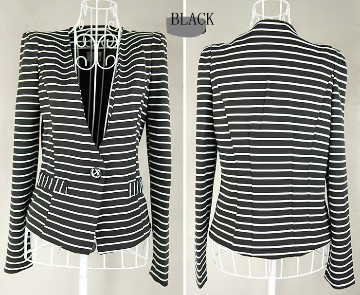 AU SELLER Celeb Style Striped Tunic Blazer Jacket Coat T050