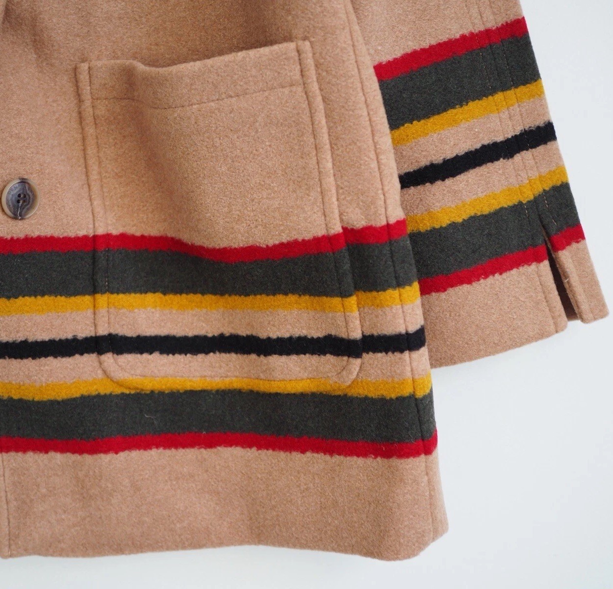 Pendleton Wool Blend Topper Coat Size XL Desert Beige New Ships from USA