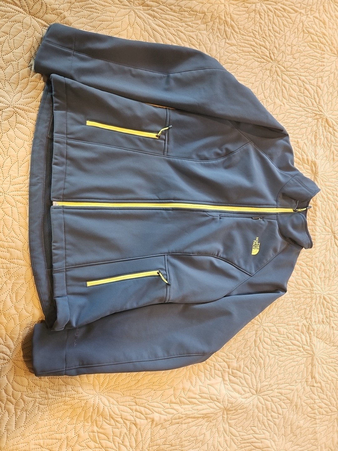 The Northface Windfall Jacket womans Femmes Blue Green Zip Up Size Large