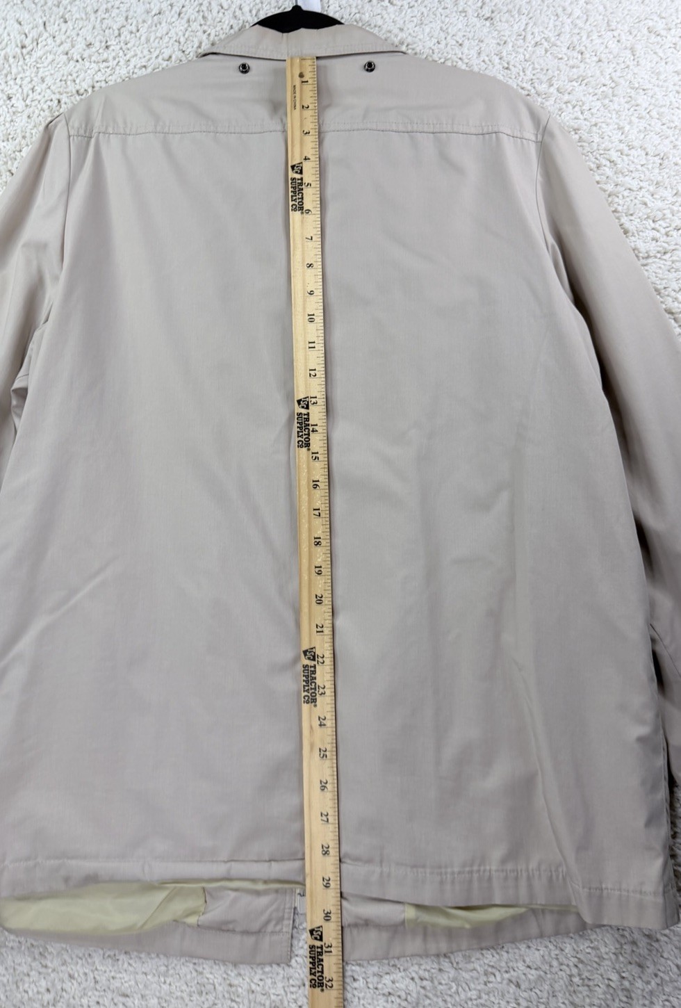 Vintage London Fog Womens 90s Jacket Beige Zip Front Lightweight Coat XL