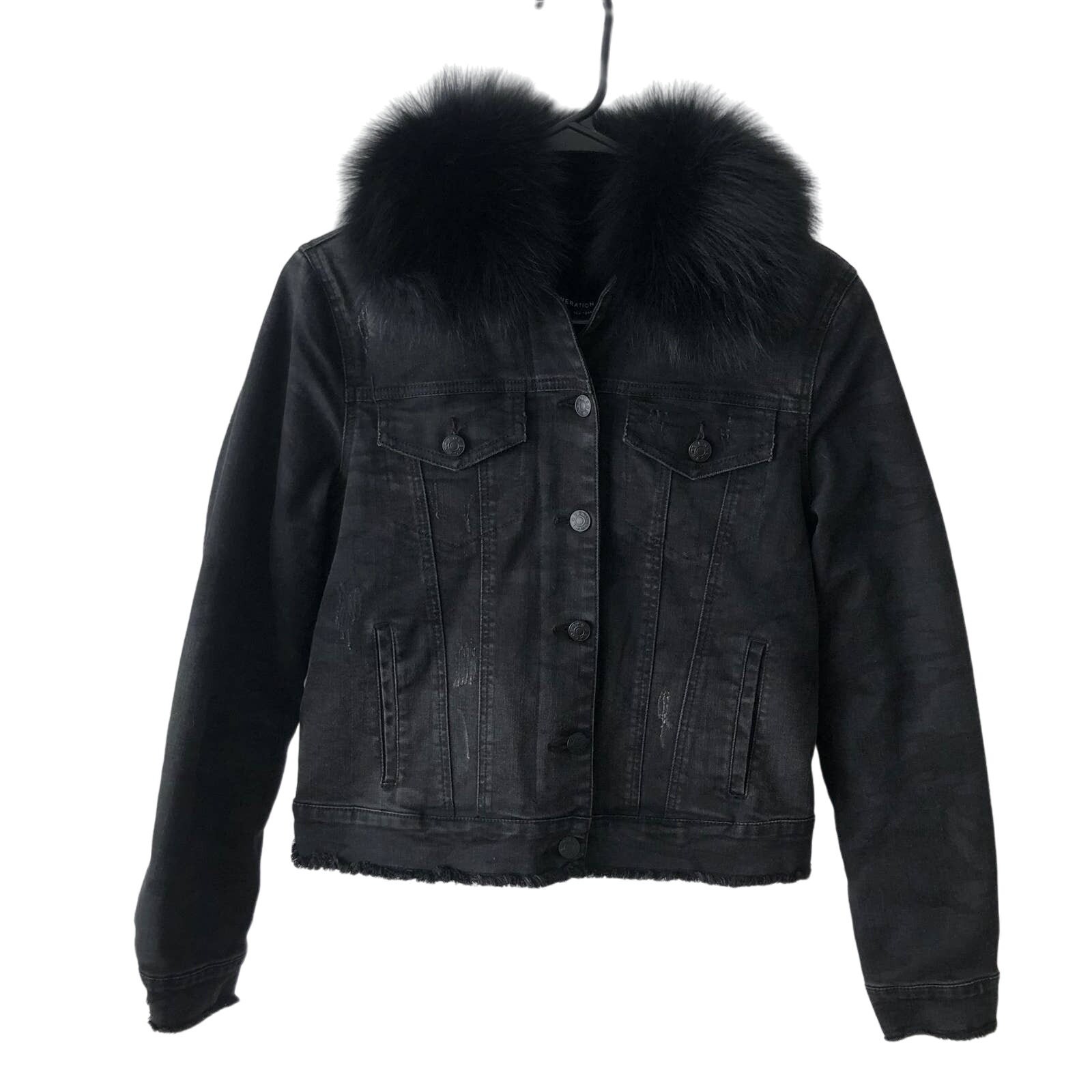 Generation Love Evan Faux Fur Charcoal Camo Jacket Size XS NEW WITH TAGS $400