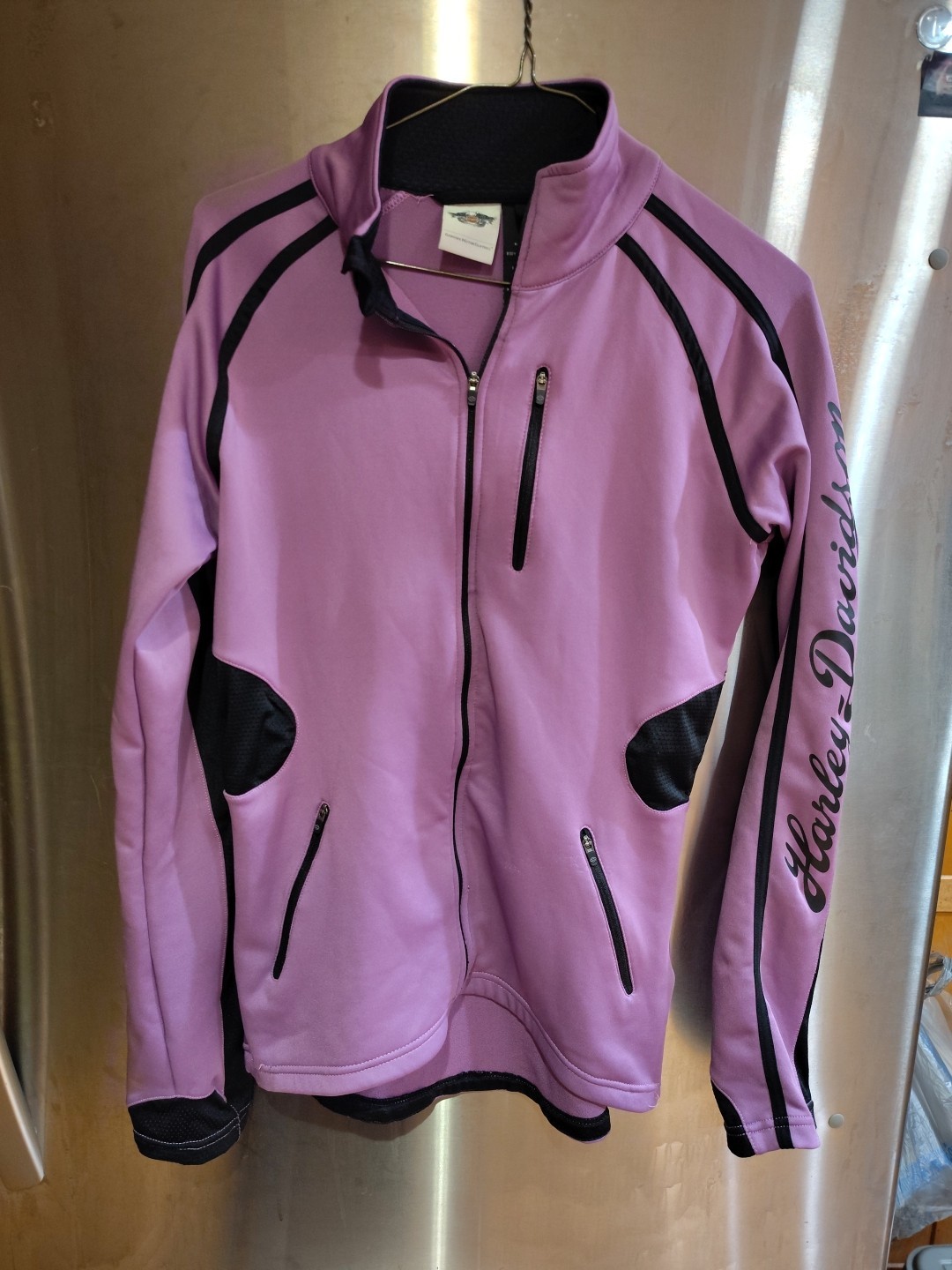 GENUINE HARLEY DAVIDSON MOTORCYCLES FULL ZIP TRACK JACKET PURPLE WOMENS SMALL S