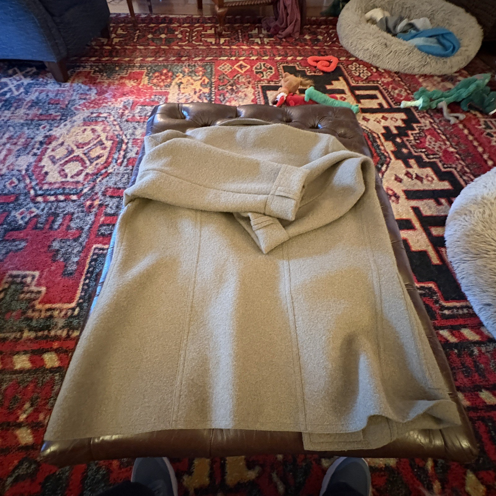 Talbots Alpaca Wool Blend Button Up Olive Jacket pockets Women’s L