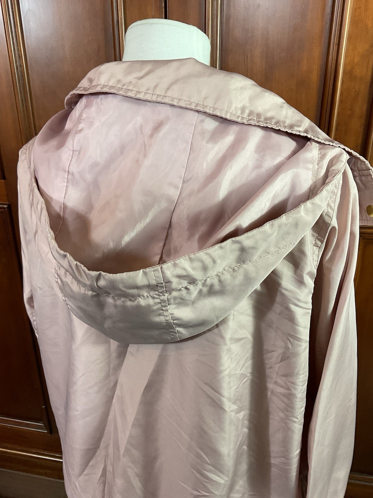 Catherine Malandrino Jacket Lightweight Solid Pink Size Small Women’s Hooded Zip