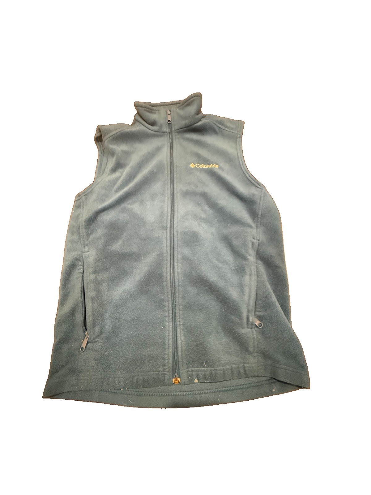 Columbia Fleece Vest Womens Blue Full Zip Pockets Outdoor Size Unknown 22” PTP