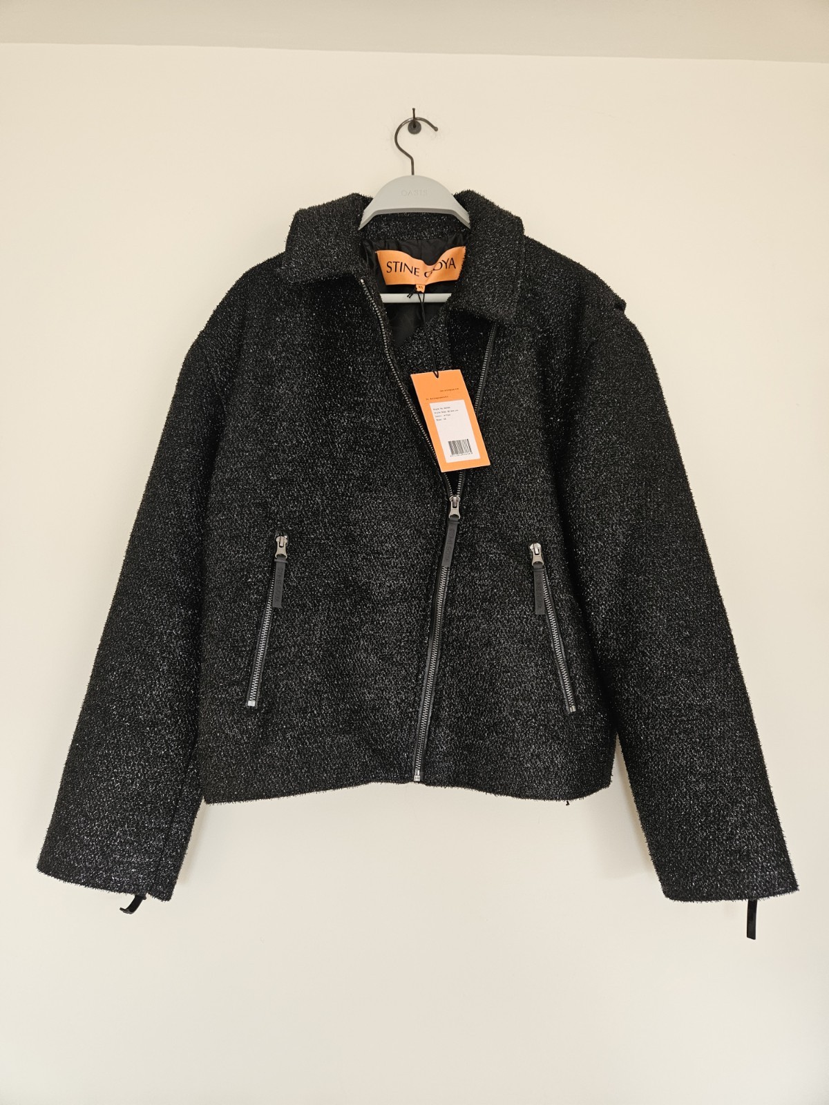 Stine Goya. Rockey Jacket. Bomber Jacket. Sparkle. Size XS. Oversized. New