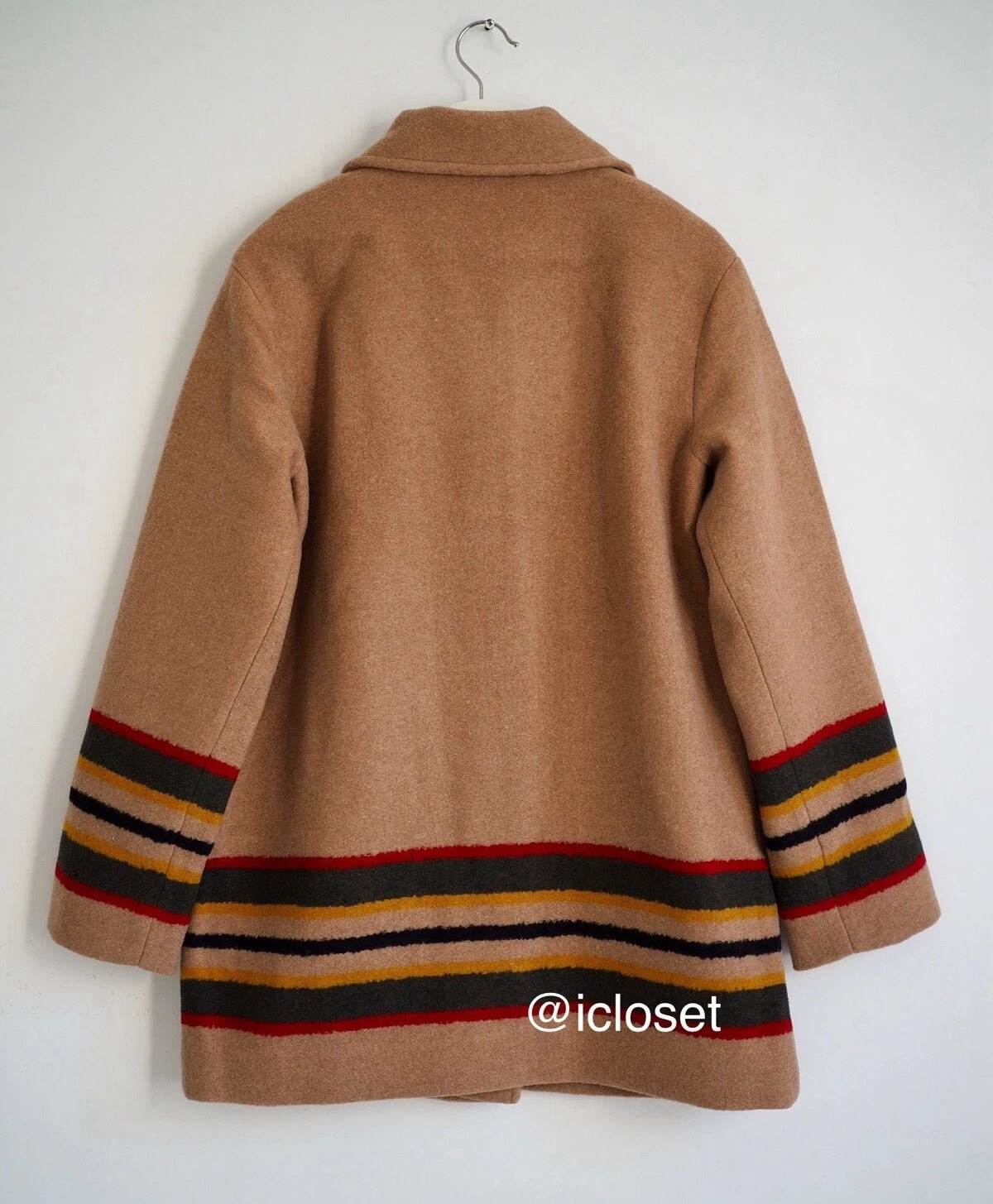 Pendleton Wool Blend Topper Coat Size XL Desert Beige New Ships from USA