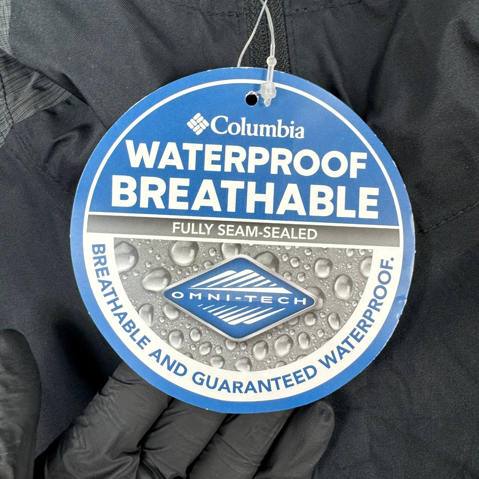NWT Columbia Waterproof Breathable Jacket Black Gray Women XL