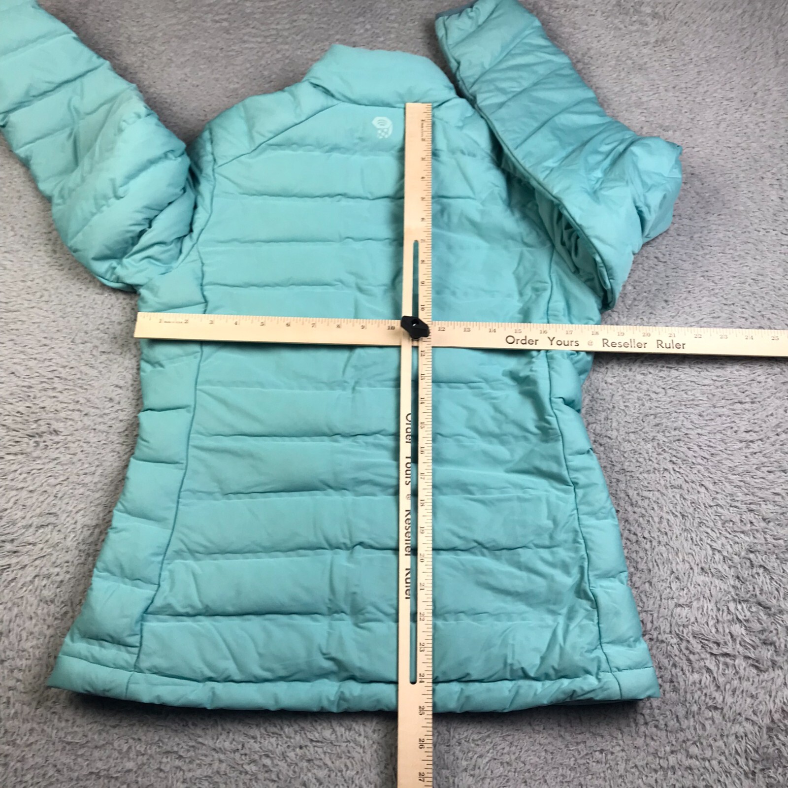 Mountain Hardwear Puffer Jacket Womens M Blue Duck Down Insulated Winter Coat