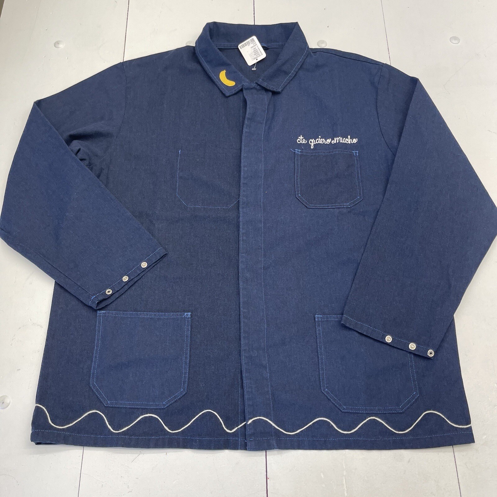 Chef Paola Velez X Urban Renewal Longline Utility Jacket Blue Unisex Adults OS